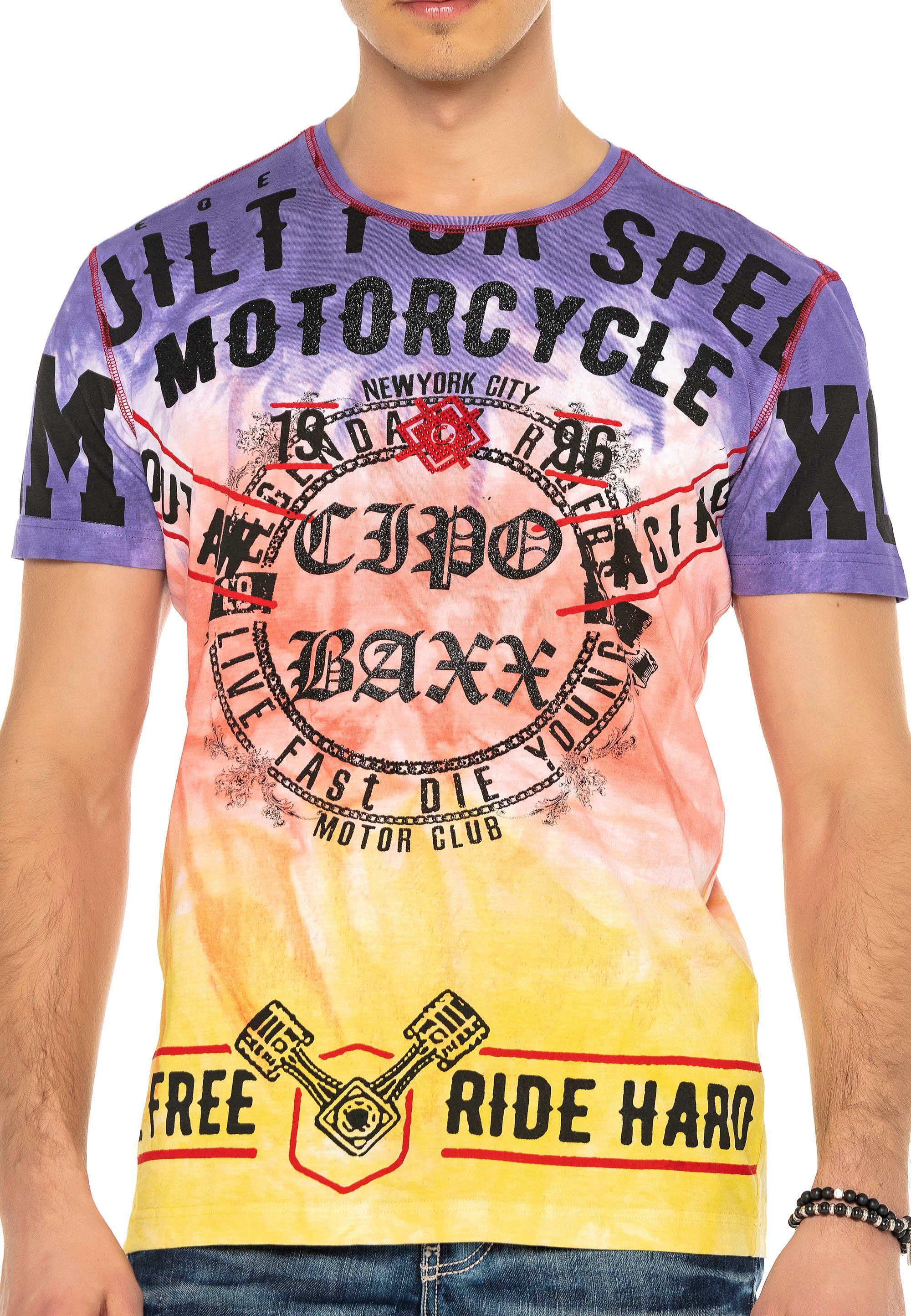T-Shirt Cipo & Baxx auffälligem Design in