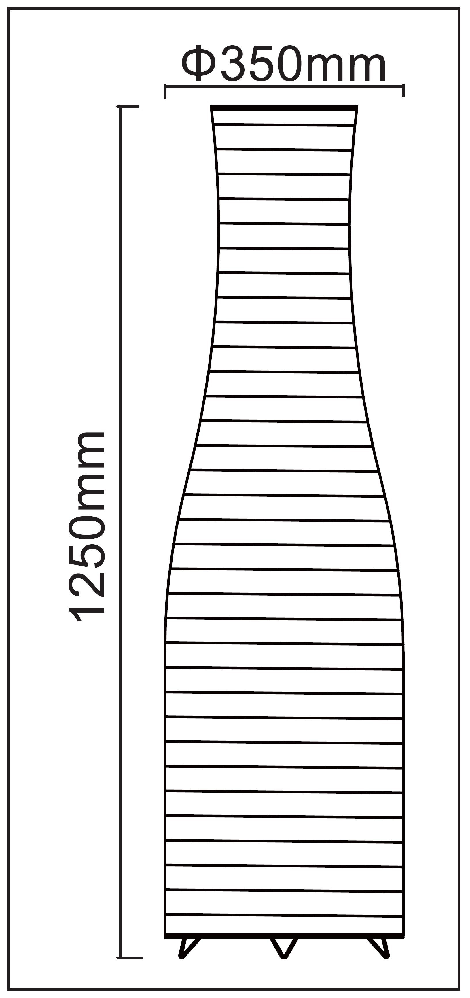 LED E14 Rund, Höhe: grünen Leuchtmittel, Lampenschirm 125cm, Reispapierlampe TRANGO LED Stehlampe, Stehleuchte Wohnraumlampe, Standlampe Reispapier 1231-027L inkl. *SWEDEN* Design 2x Stehlampe mit Form: LED *HANDMADE*