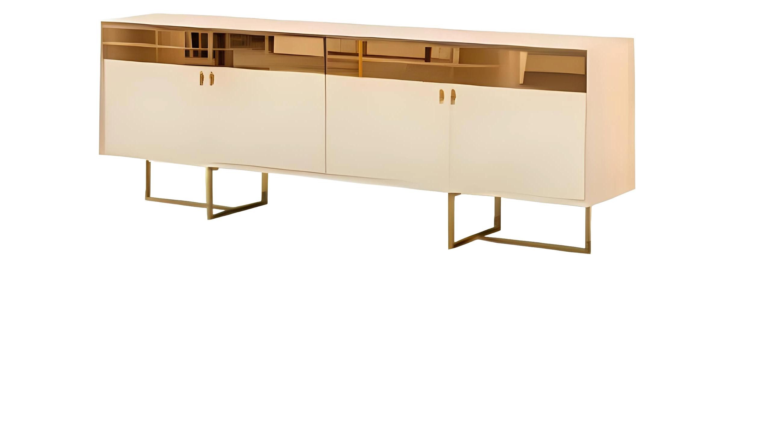 Xlmoebel Sideboard Goldene Anrichte mit edler Optik und viel Stauraum (Anrichte, Anrichte), Hergestellt in Europa