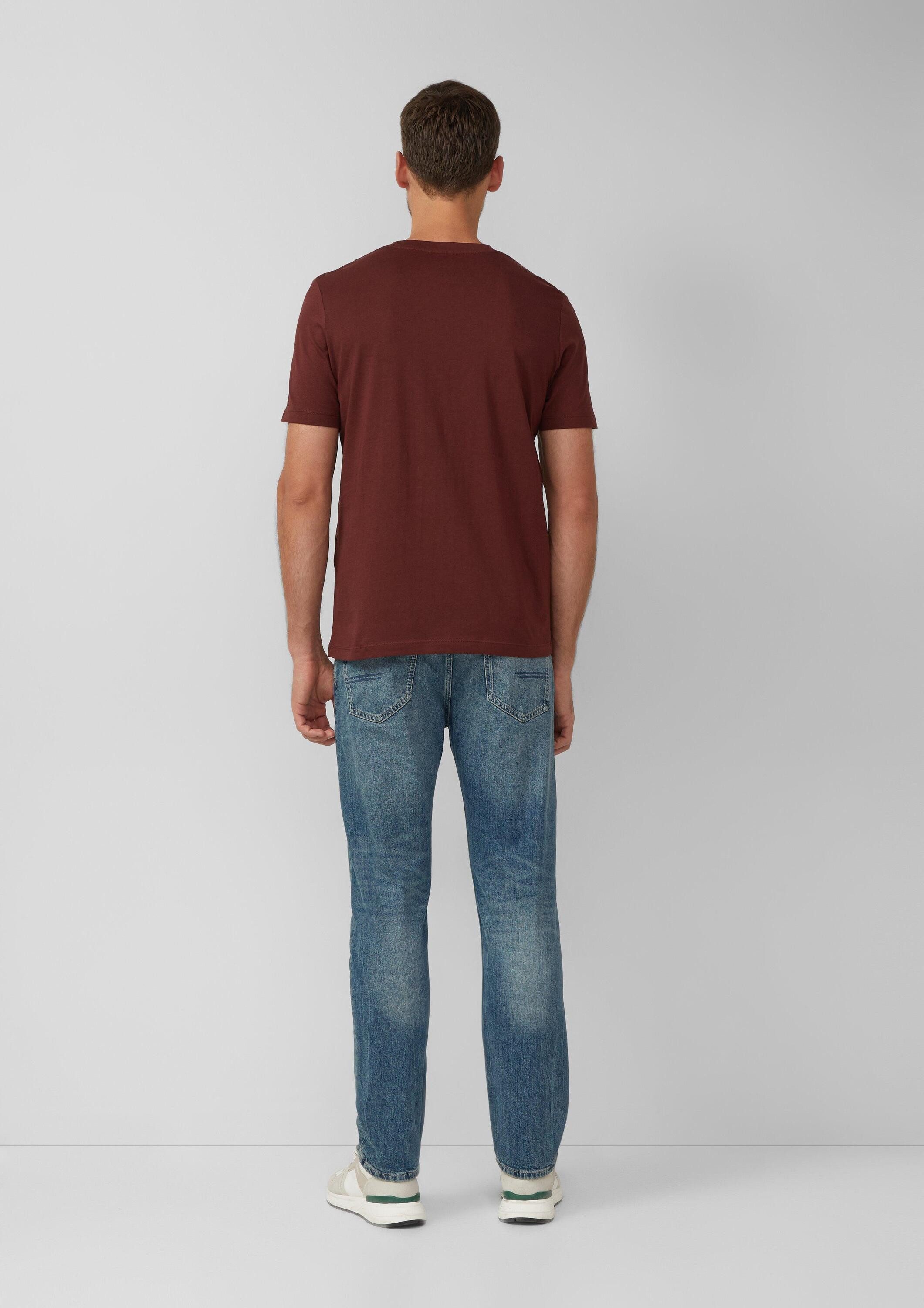 s.Oliver Kurzarmshirt T-Shirt T-Shirt mit Frontprint aus Baumwolle