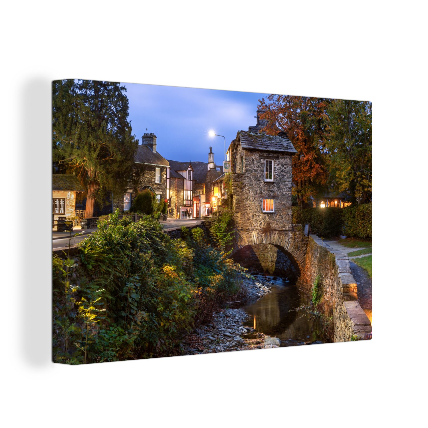 OneMillionCanvasses® Leinwandbild Bridge House in der Nähe des Lake District, (1 St), Wandbild Leinwandbilder, Aufhängefertig, Wanddeko, 30x20 cm | Leinwandbilder