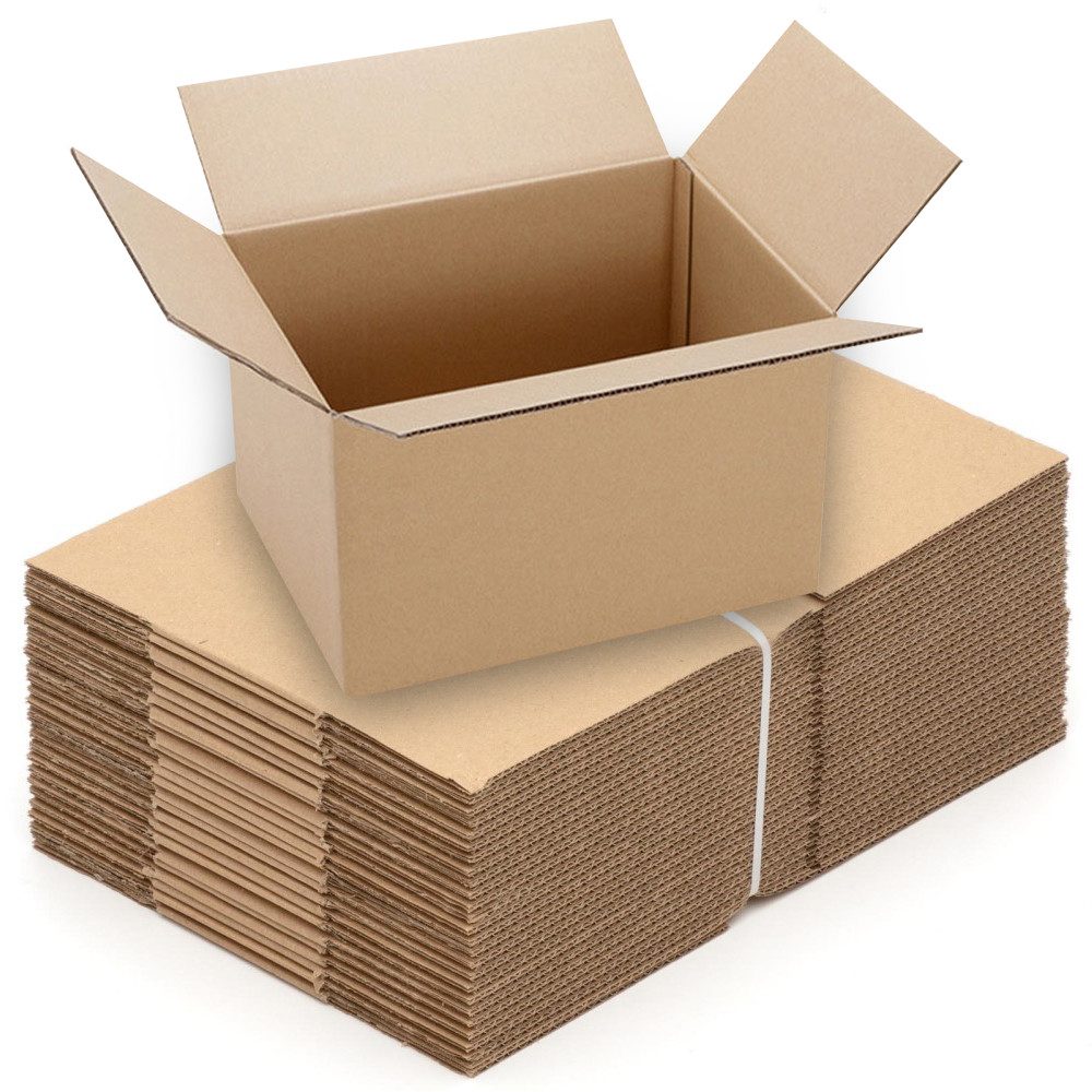 ARLI Karton Faltkarton 200 x 150 x 90mm Versandkarton 1 wellig Paket Faltschachtel, Karton Set