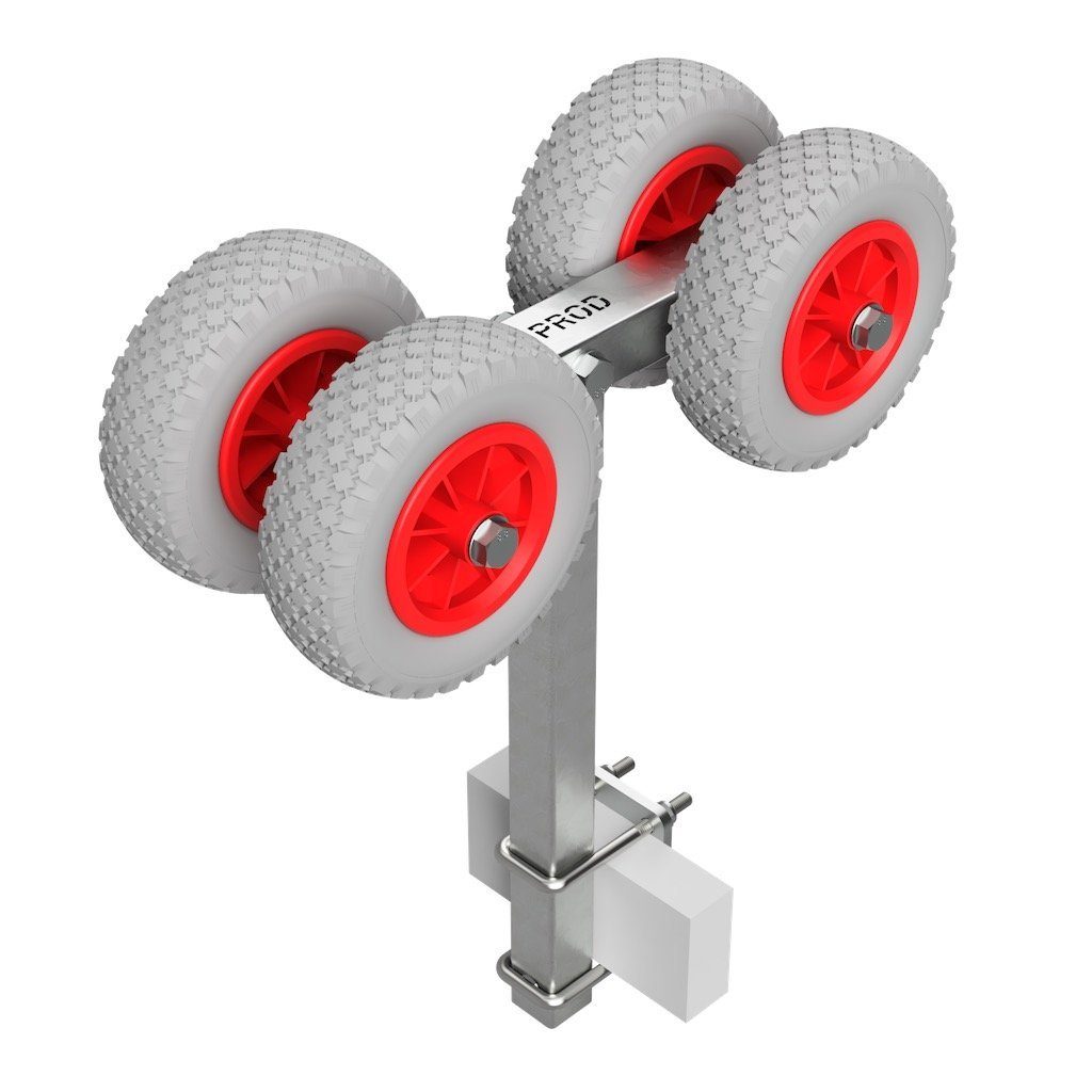 Auffahrrampe Sliprollen Slipwagen Sliphilfe Bootstrailer PU-Reifen Ø 200 mm, 4er