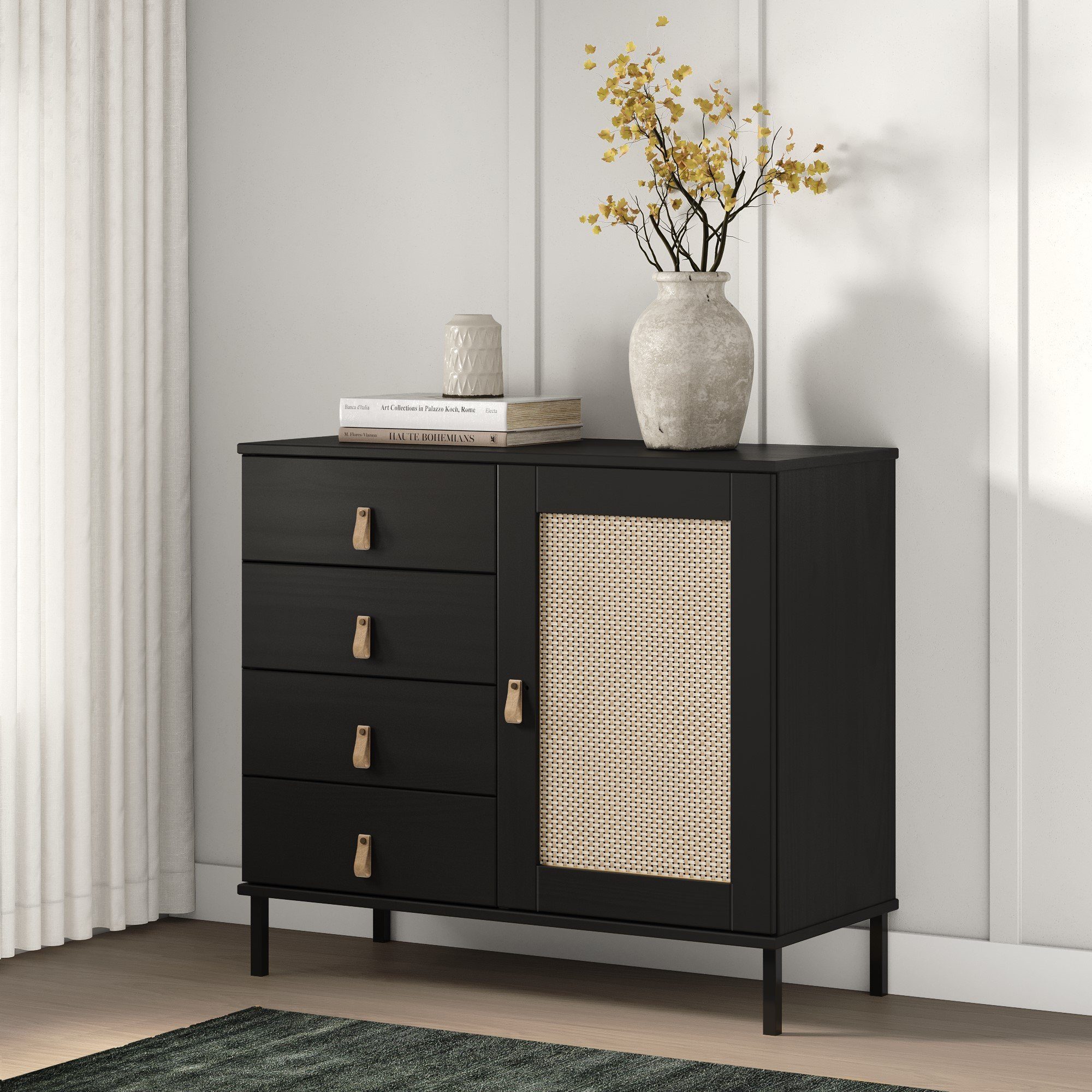 Woodroom Sideboard Elegante Kommode Valencia, Wohnzimmerschrank günstig online kaufen