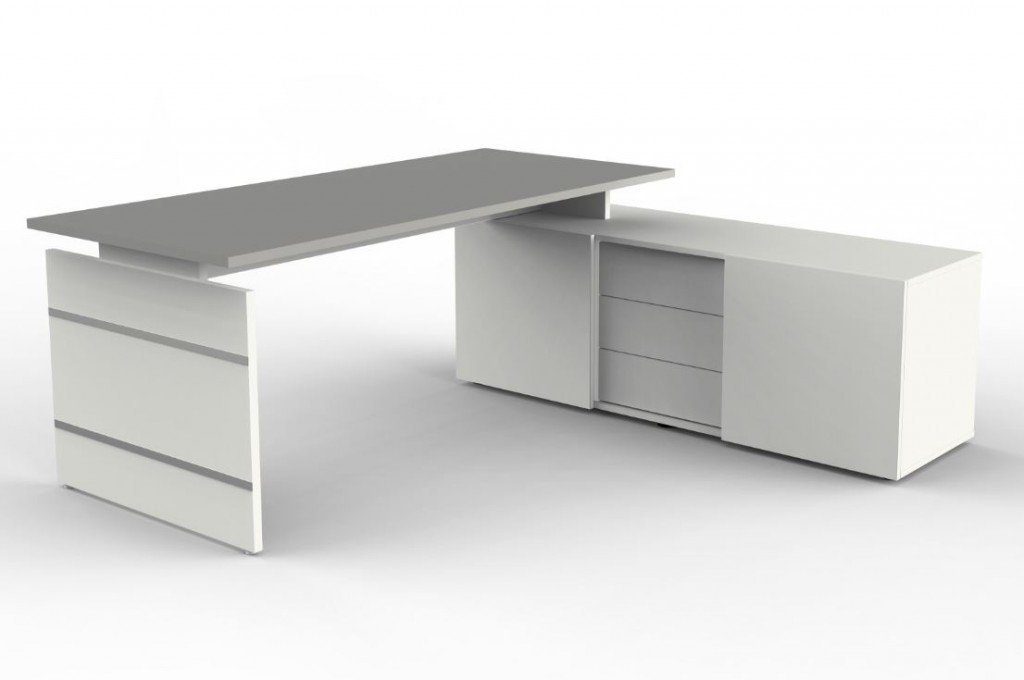 Schreibtisch Weiß/Grafit Winkelkombination 4 KERKMANN Eckschreibtisch, Eckschreibtisch FORM Bürotisch Arbeitstisch