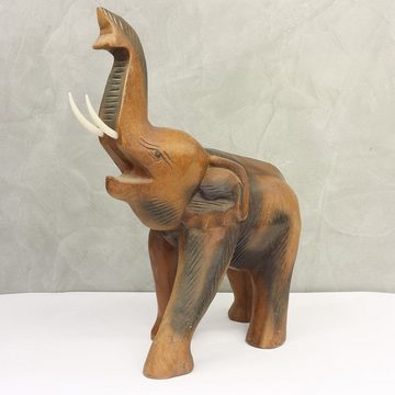 Oriental Galerie Dekofigur Elefant Elefantenfigur mit Rüssel hoch (1 St)