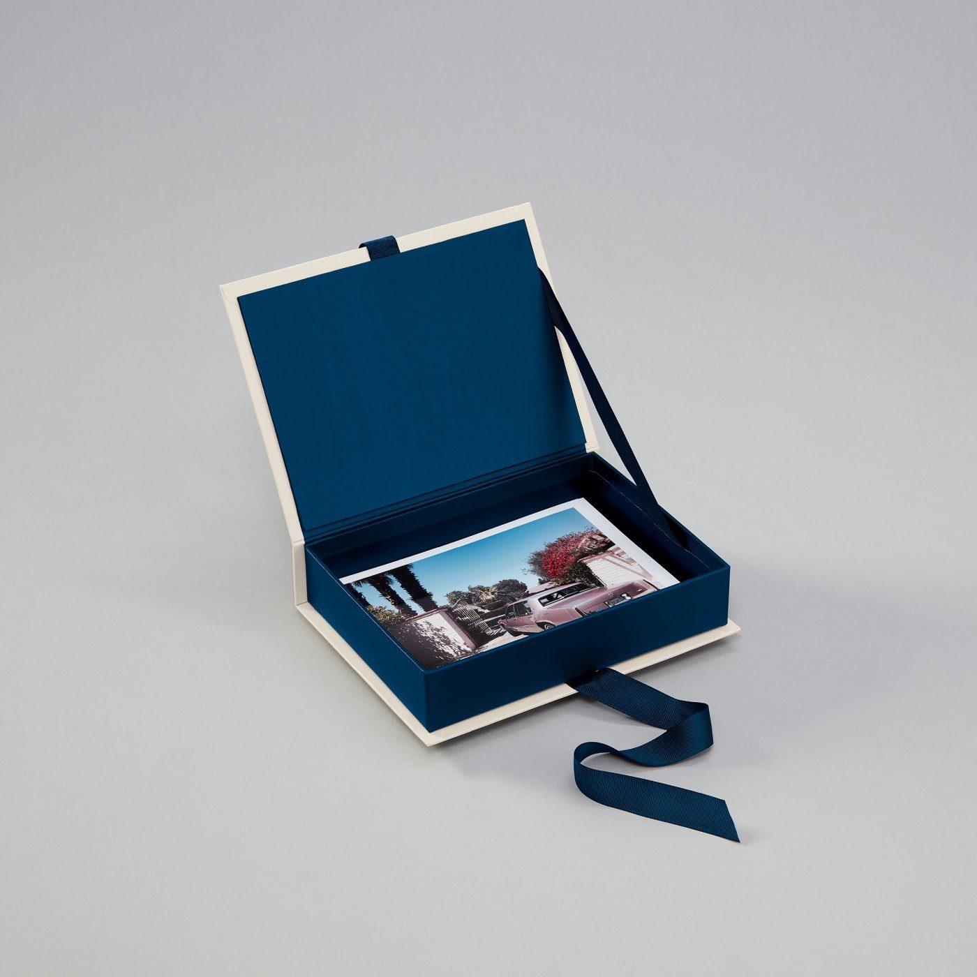 Fotobox Semikolon mit als In Gesche, moss Einschubfenster Handarbeit Aufbewahrungsbox Fotobox, Ideal gefertigte