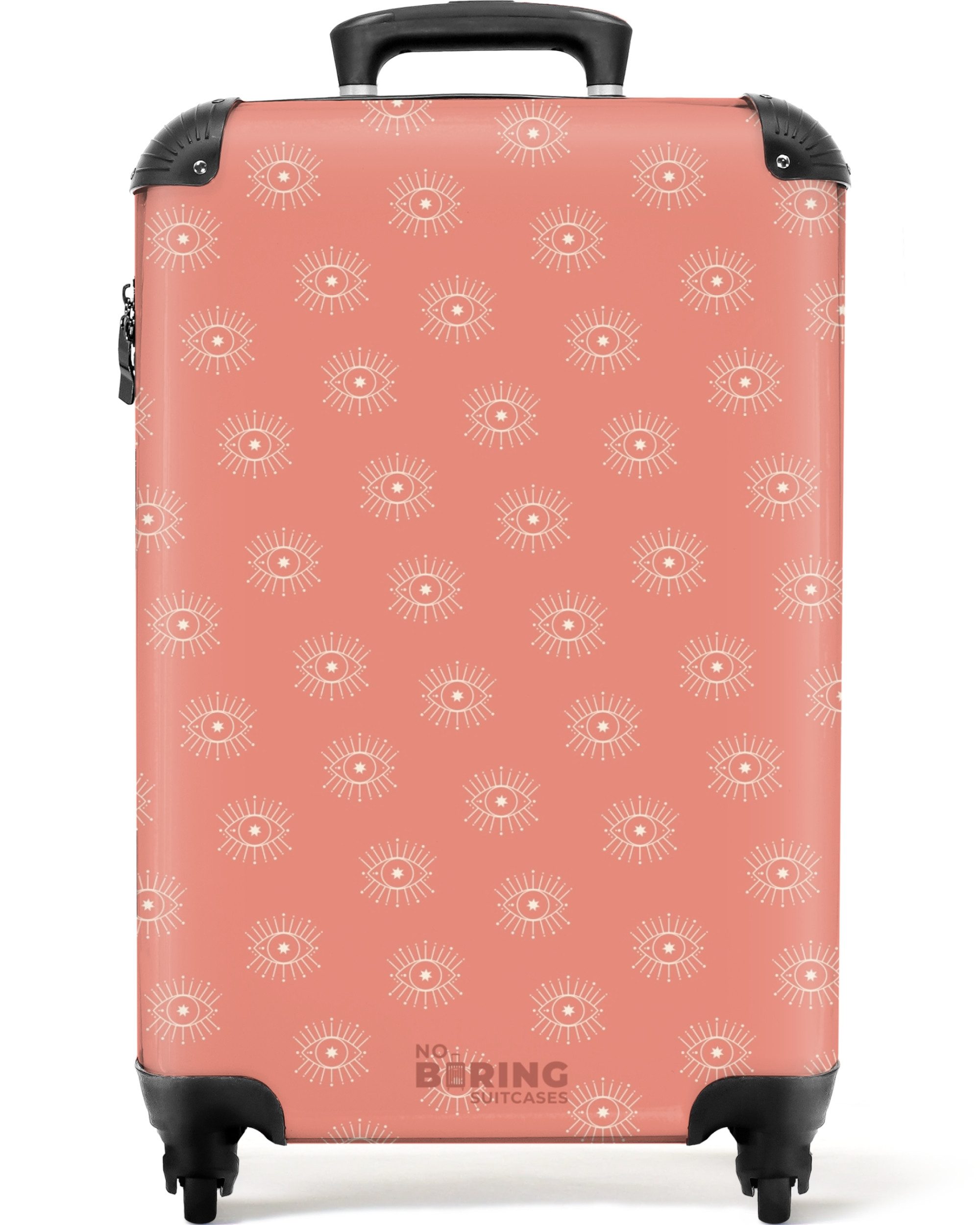 Hartschalen-Trolley Rosa mit böhmischem Augenmuster 55x35x20cm