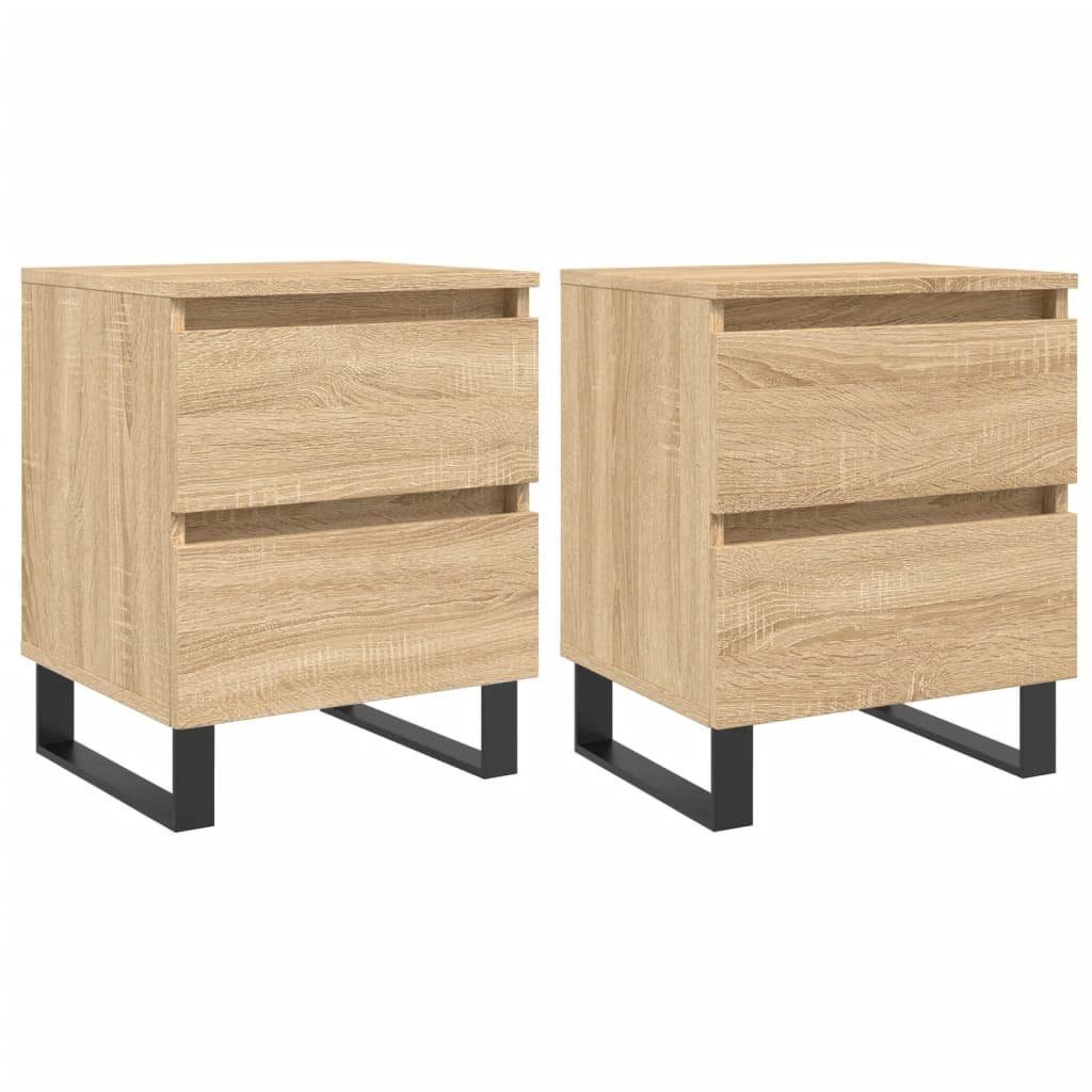 Nachttisch NA Nachttische2er Set Sonoma Eiche 40x35x50 cm Holz Nachtkonsole Nacht