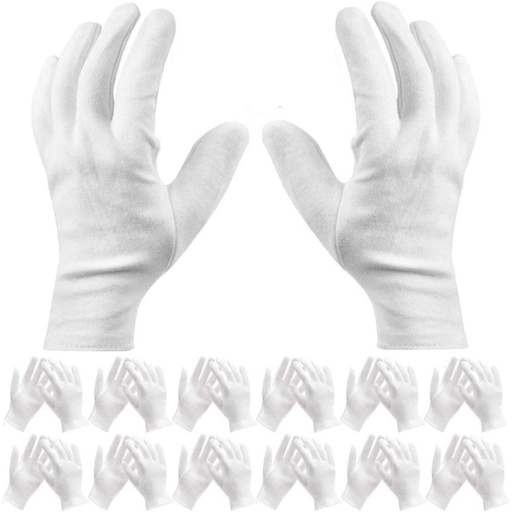 Jormftte Baumwollhandschuhe Handschuhe Baumwolle,Stoffhandschuhe (set, Baumwolle) Atmungsaktiv