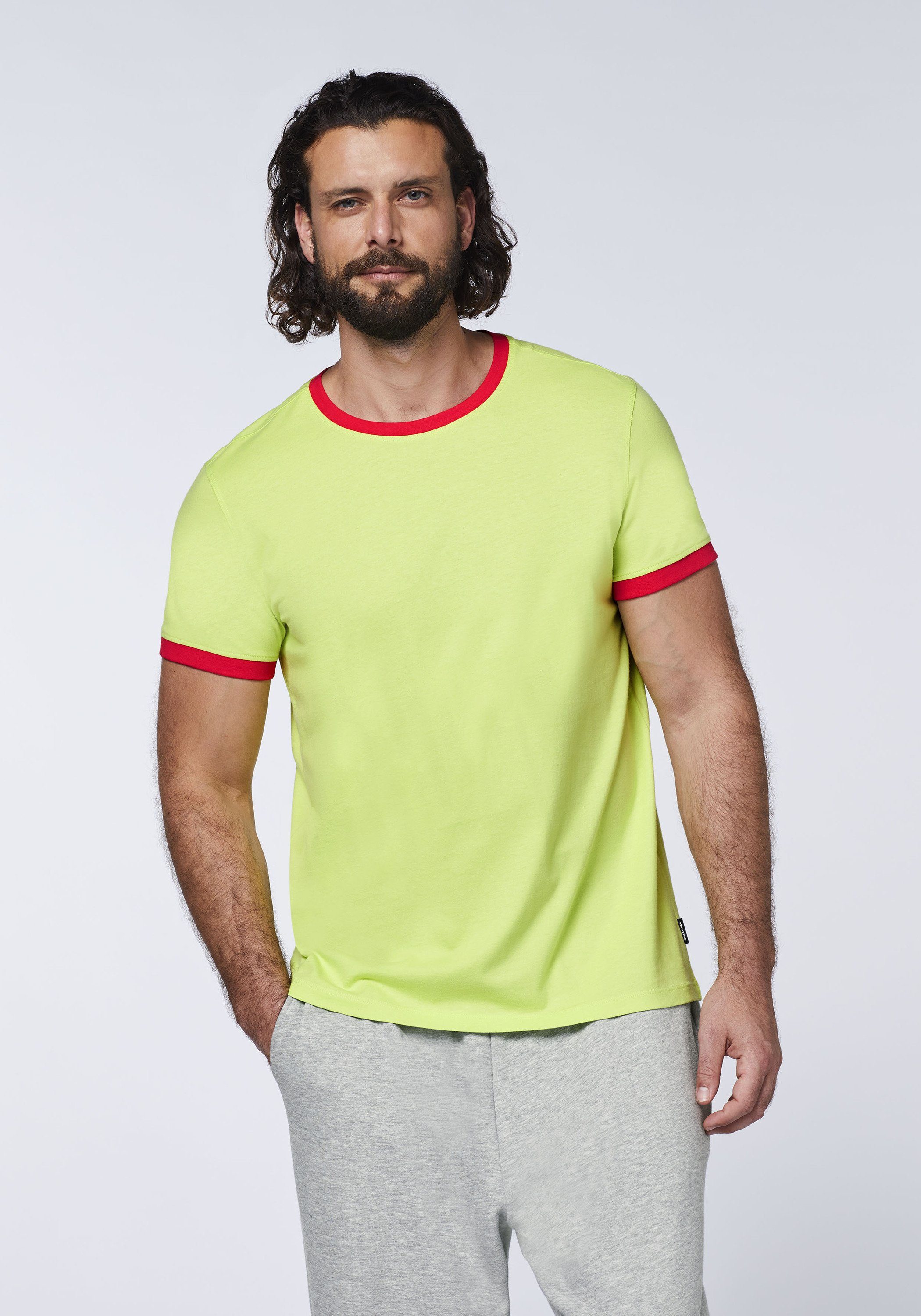 mit Sharp Shirt Chiemsee 1 aus Jersey Label-Print Green Print-Shirt 13-0535
