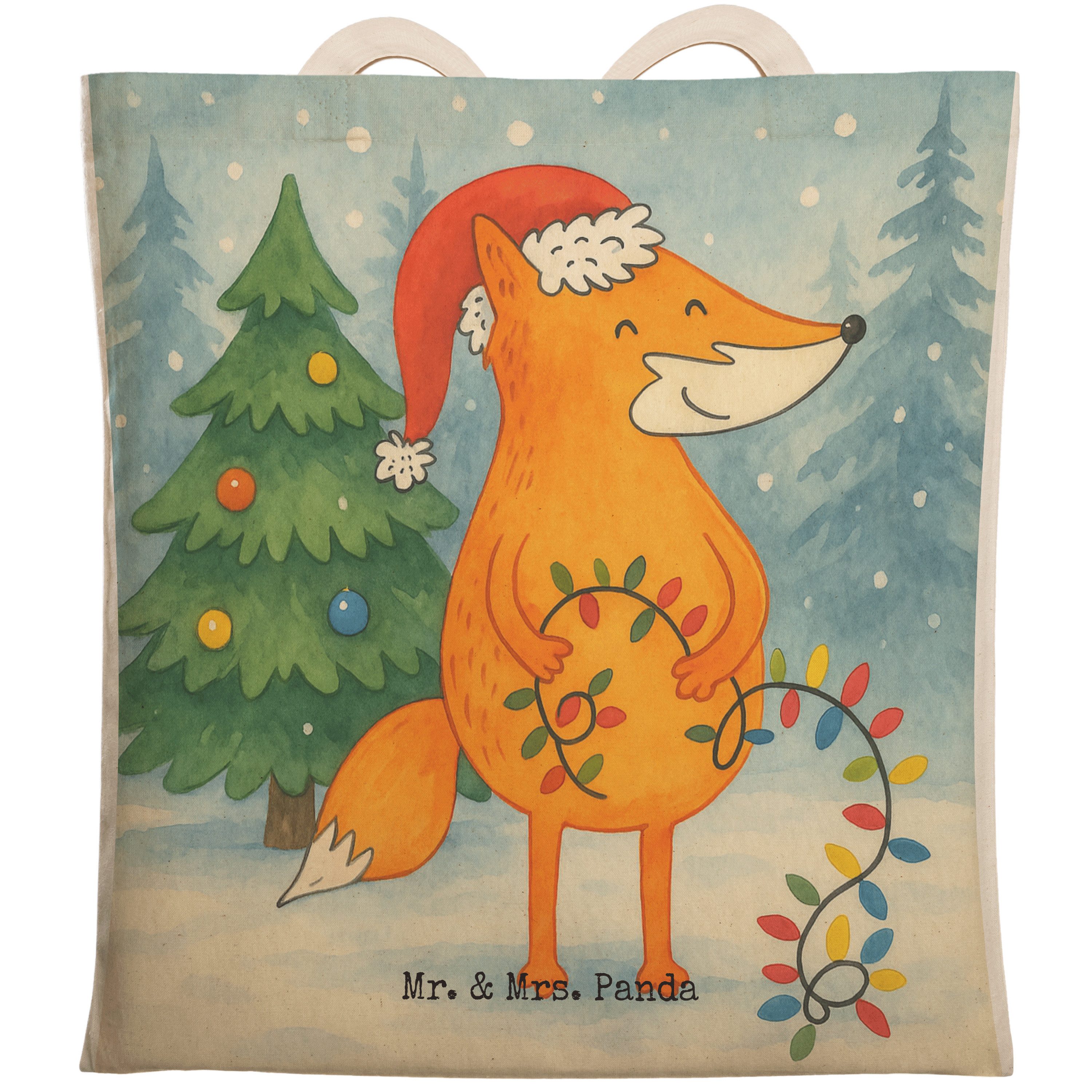 Tragetasche Fuchs Weihnachten Design, Tote Bag, Weiß, Bag, Heiligabend, Füchse, N