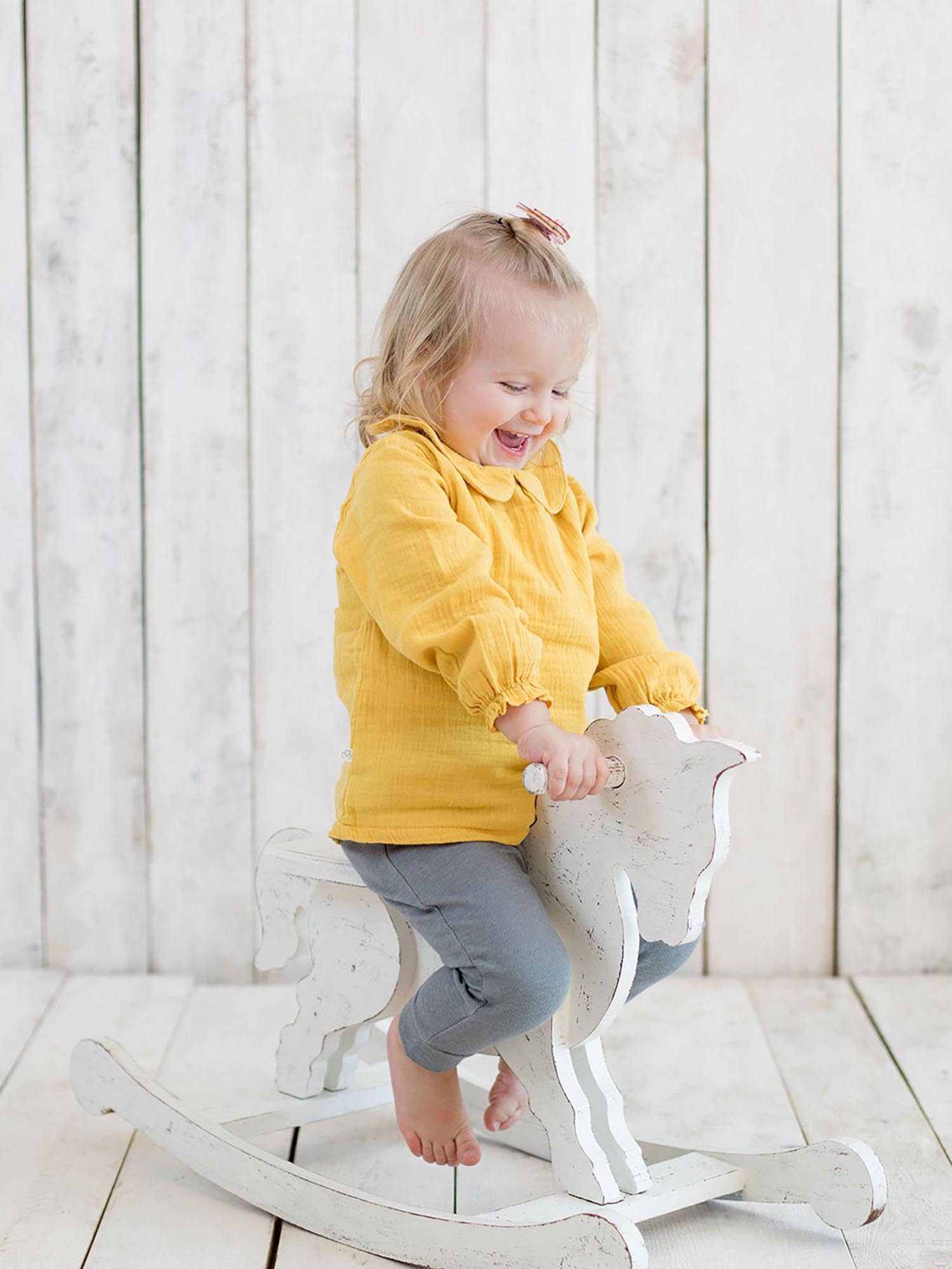 OrganicEra Hemdbody Baby Langarm Hemdbody aus Bio-Musselin, Mädchen (1-tlg)