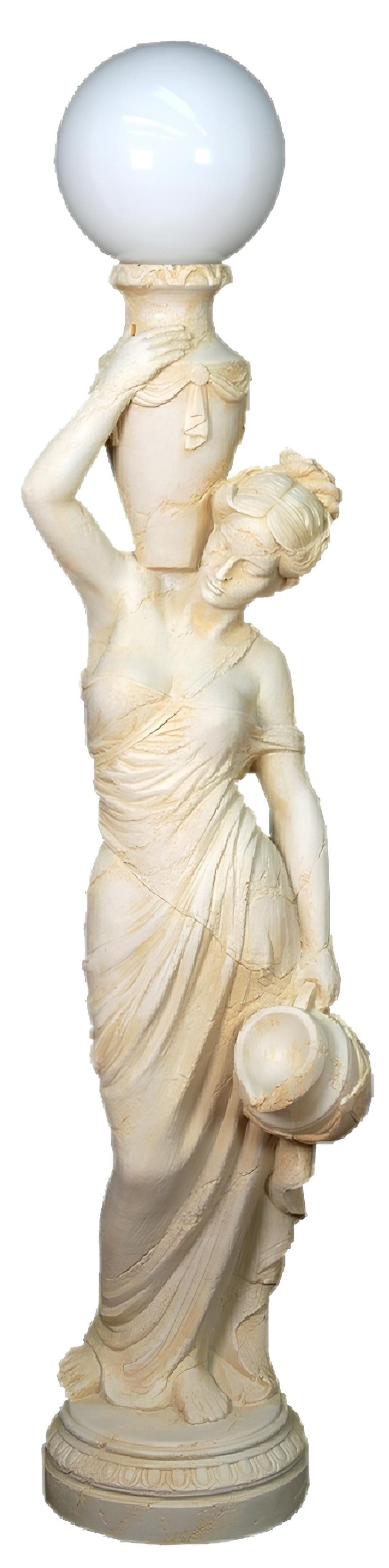 JVmoebel Stehlampe Lebensgroße Figur mit integrierter Beleuchtung in Weiß, Made in Europa