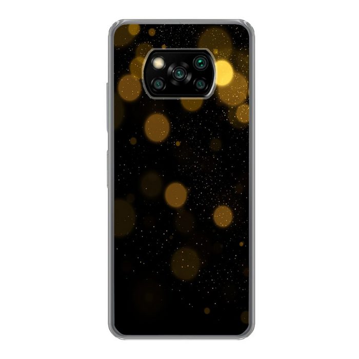 MuchoWow Handyhülle Gold - Abstrakt - Luxus - Schwarz Phone Case Handyhülle Poco X3 Silikon Schutzhülle