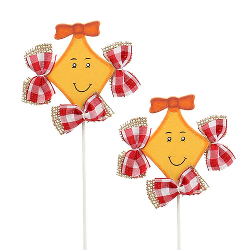 Viana Streudeko Drachen Holzstecker Herbst Deko Kindergarten Schule 9,5x8cm 6er Set