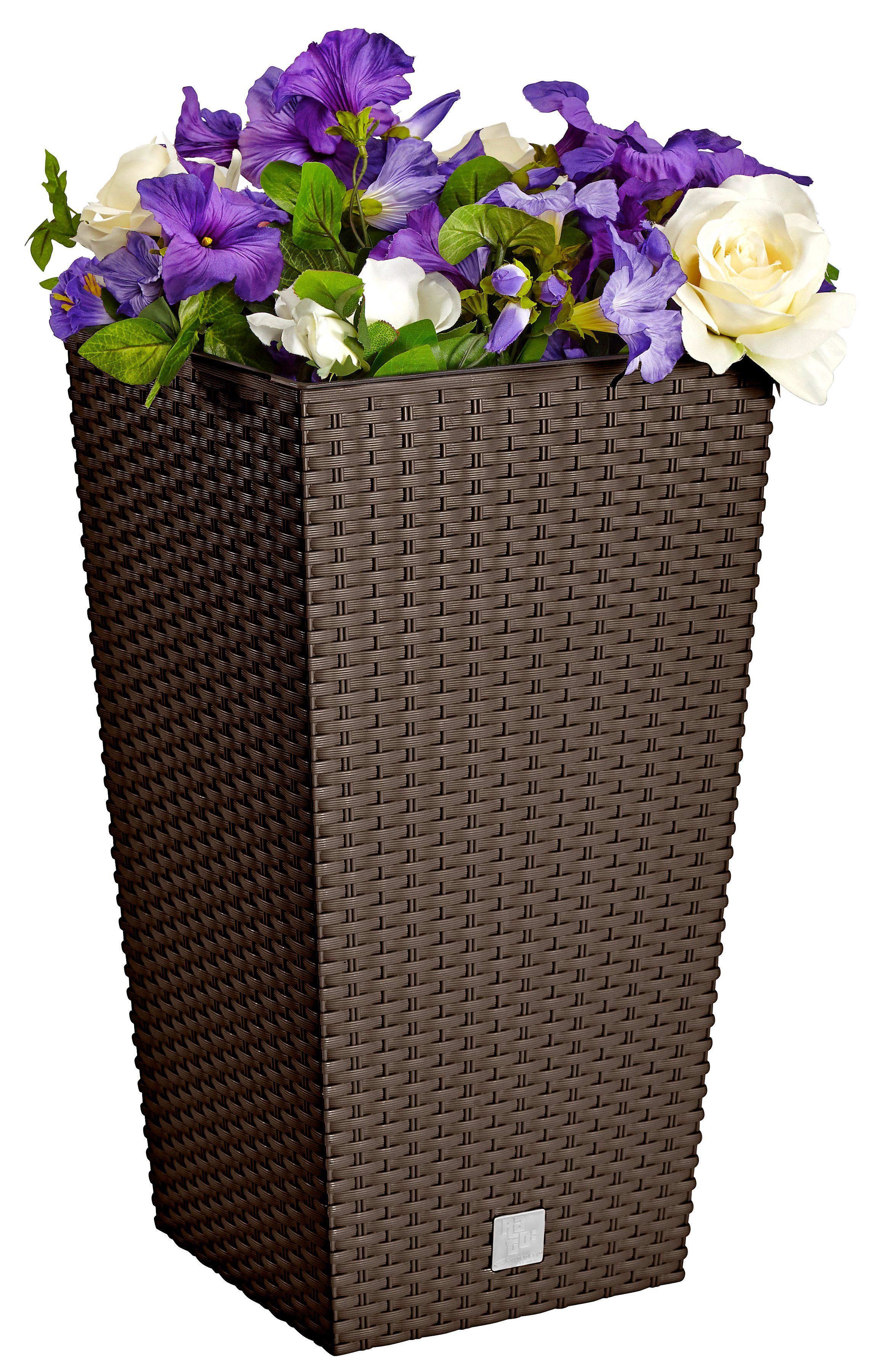 Prosperplast Blumentopf Rati Square 325, cm Braun 33x33x61 BxTxH