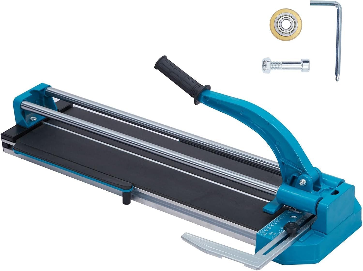 GarveeMore Fliesenschneider 600mm aus Porzellan-Keramik mit Wolframkarbid-Schneidrad, Infrarot-Positionierung,rutschfesten Füßen,Doppel-Schienen