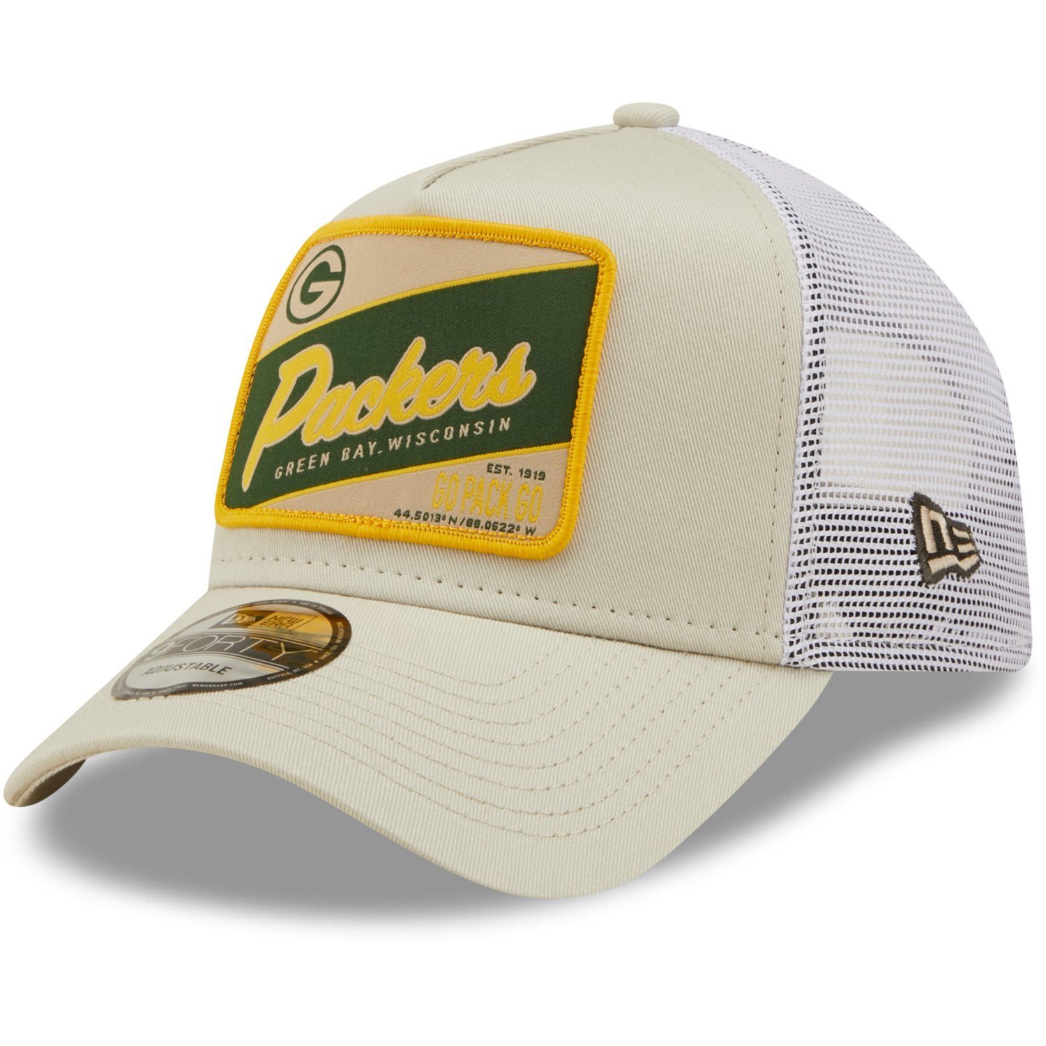 New Era Trucker Cap AFrame Trucker Green Bay Packers