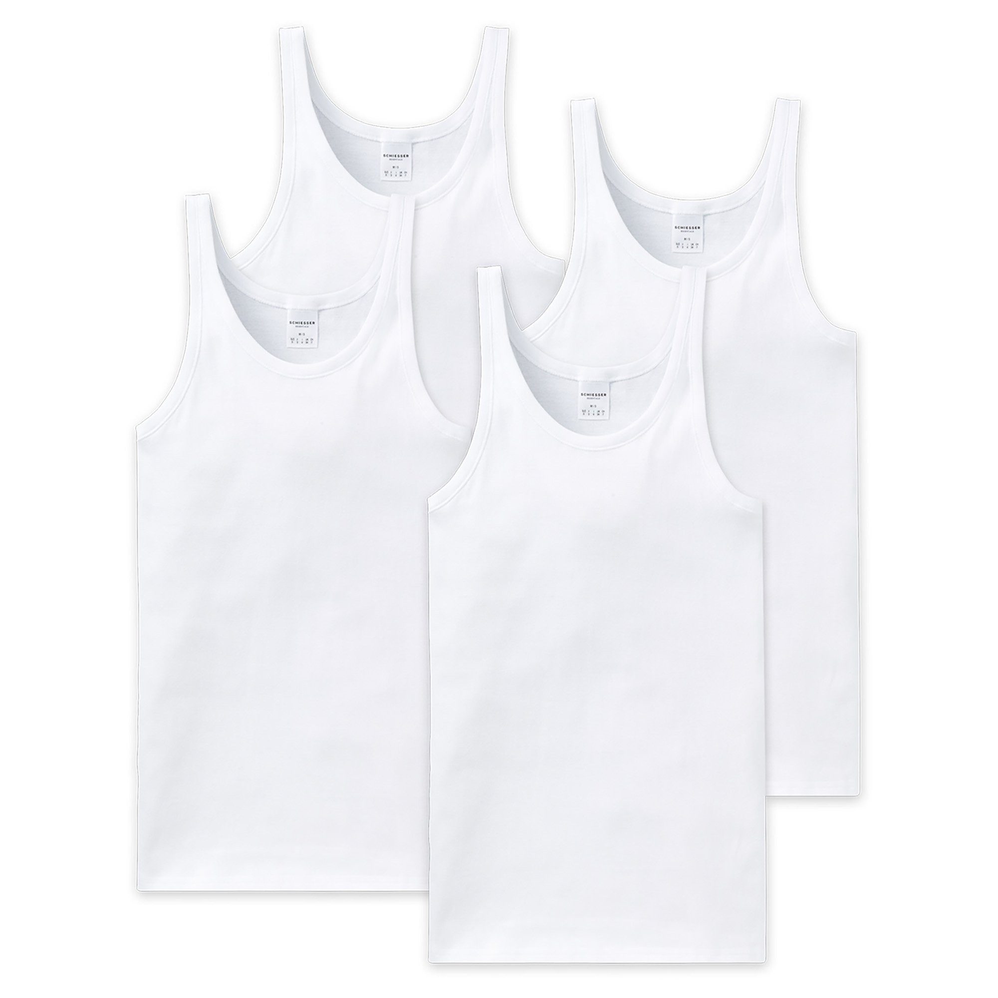 Unterhemd Herren Unterhemd 4er Pack Baumwolle ESSENTIALS