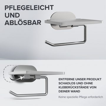 ovimar Toilettenpapierhalter Helnaes (1-St), aus Glas in Silber zur Zum Kleben