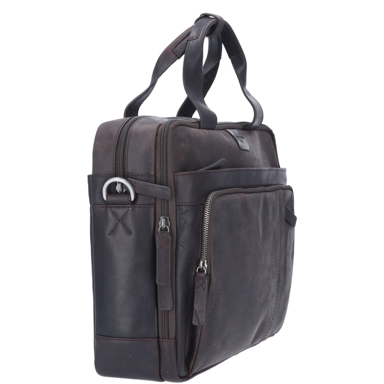 Strellson Umhängetasche Strellson Leder Aktentasche Brick Lane Charles darkbrown (1, 1-tlg., 1)