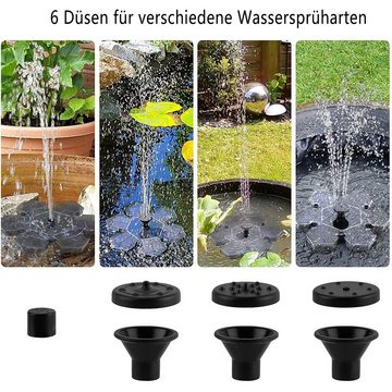 Dedom Solarpumpe Solar-Wasserpumpe,Gartenbrunnen,Landschaftsbrunnen, 6 Düsen