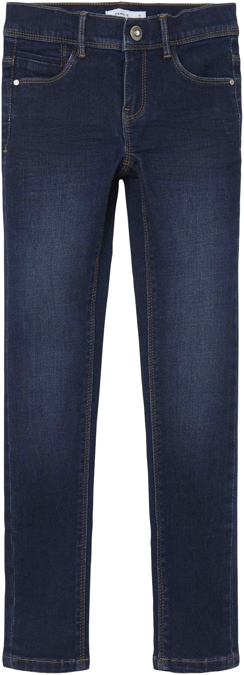 Name It Stretch-Jeans NKFPOLLY DNMATASI Dunkelblau PANT