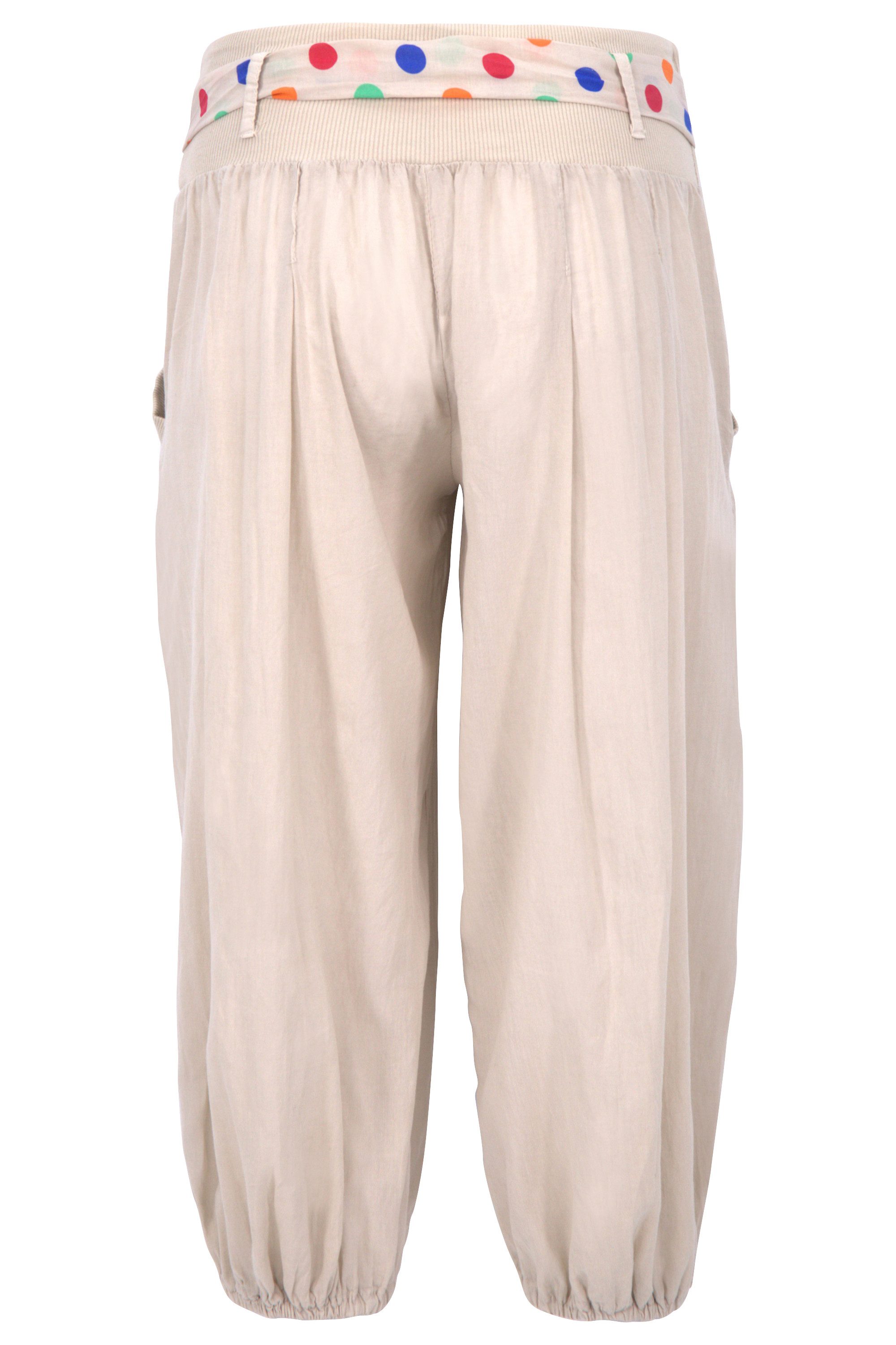 malito more than fashion Caprihose malito Damen Pumphose in Unifarben, lässige kurze Hose, Bermuda für Pumphose in Unifarben Einheitsgröße