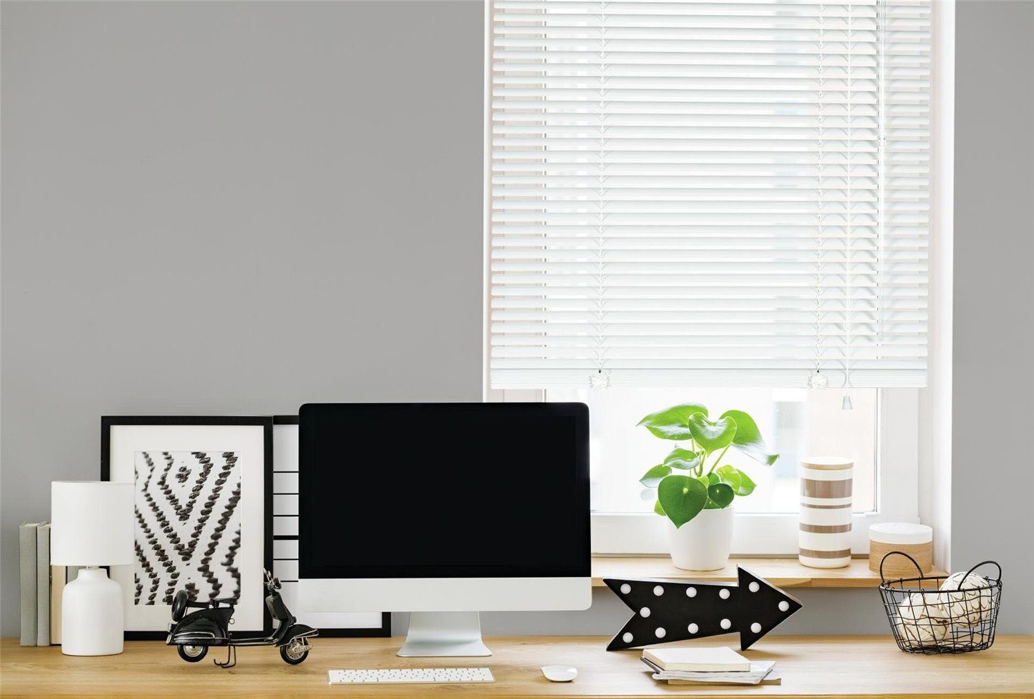 GARDINIA Jalousie Alu-Jalousie Jalousette Jalousien Alujalousie Rollo Plissee Aluminium, freihängend, Sichtschutz, Lichtschutz, Blendschutz, Wand- und Deckenmontage