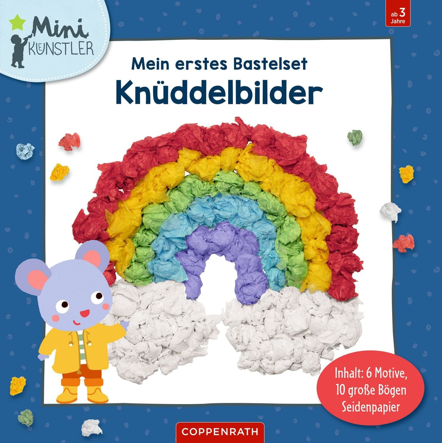 Coppenrath Spiel Mein 1. Bastelset: Knüddelbilder Regenbogen (Mini-Künstler)