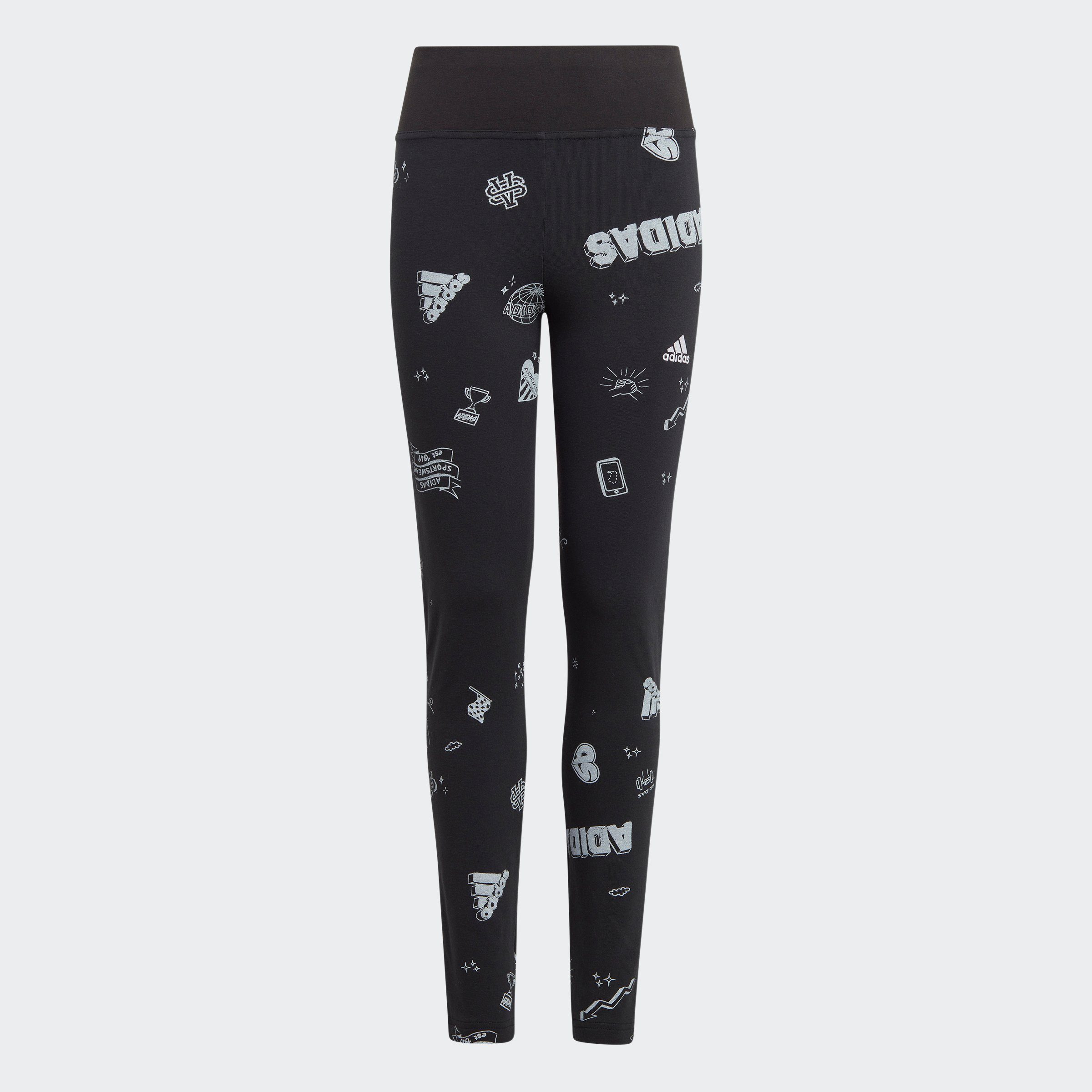 adidas Sportswear Leggings BRAND LOVE ALLOVER PRINT KIDS (1-tlg)