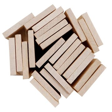 Belle Vous Kantholz Holzhandwerk Spatel: 25er-Pack Holzrührstäbchen, Wooden Craft Spatulas: 25-Pack Stir Sticks