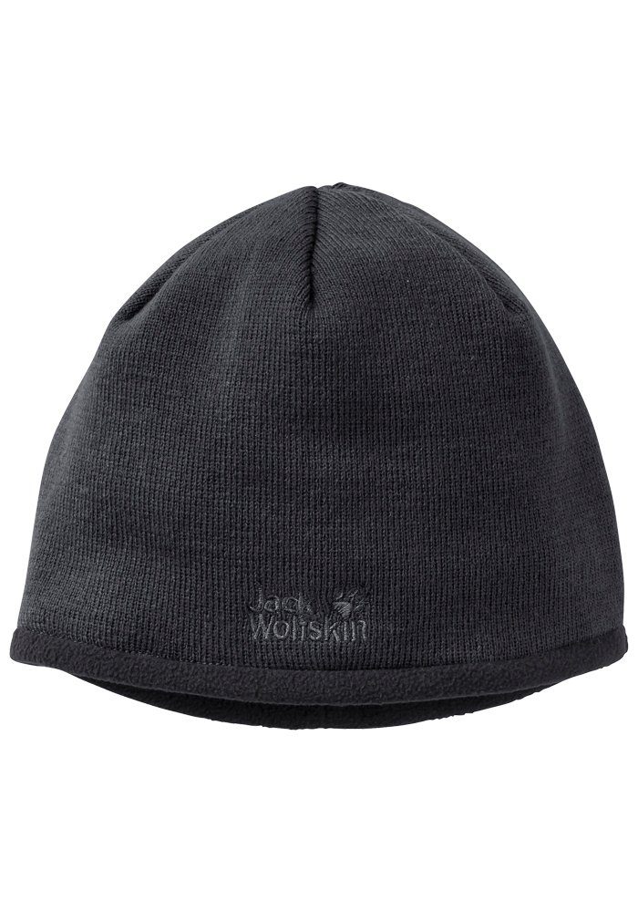 CAP STORMLOCK Wolfskin LOGO KNIT Strickmütze schwarz Jack