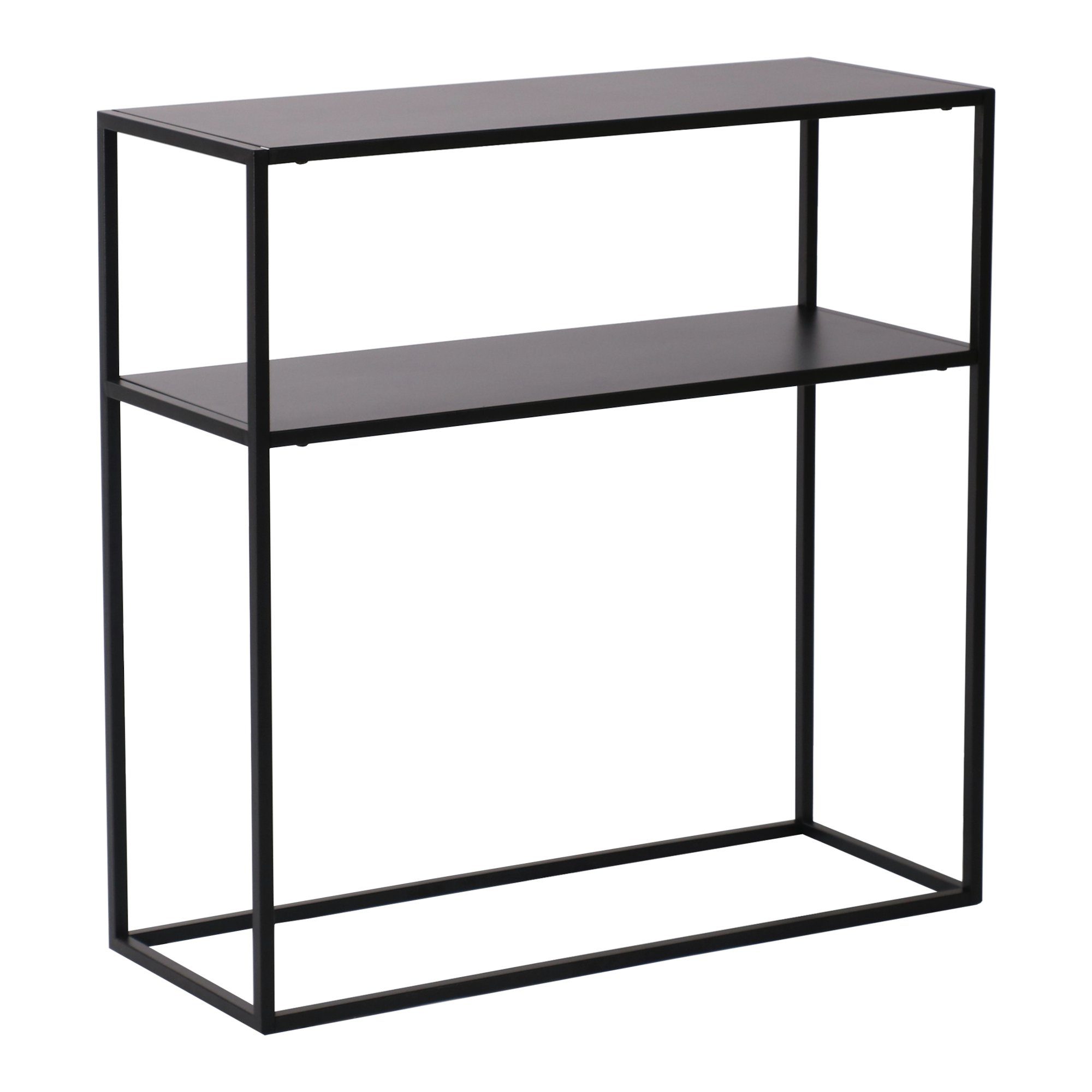en.casa Konsolentisch, »Kuhmo« Flurtisch aus Metall 80x80x30 cm Schwarz günstig online kaufen
