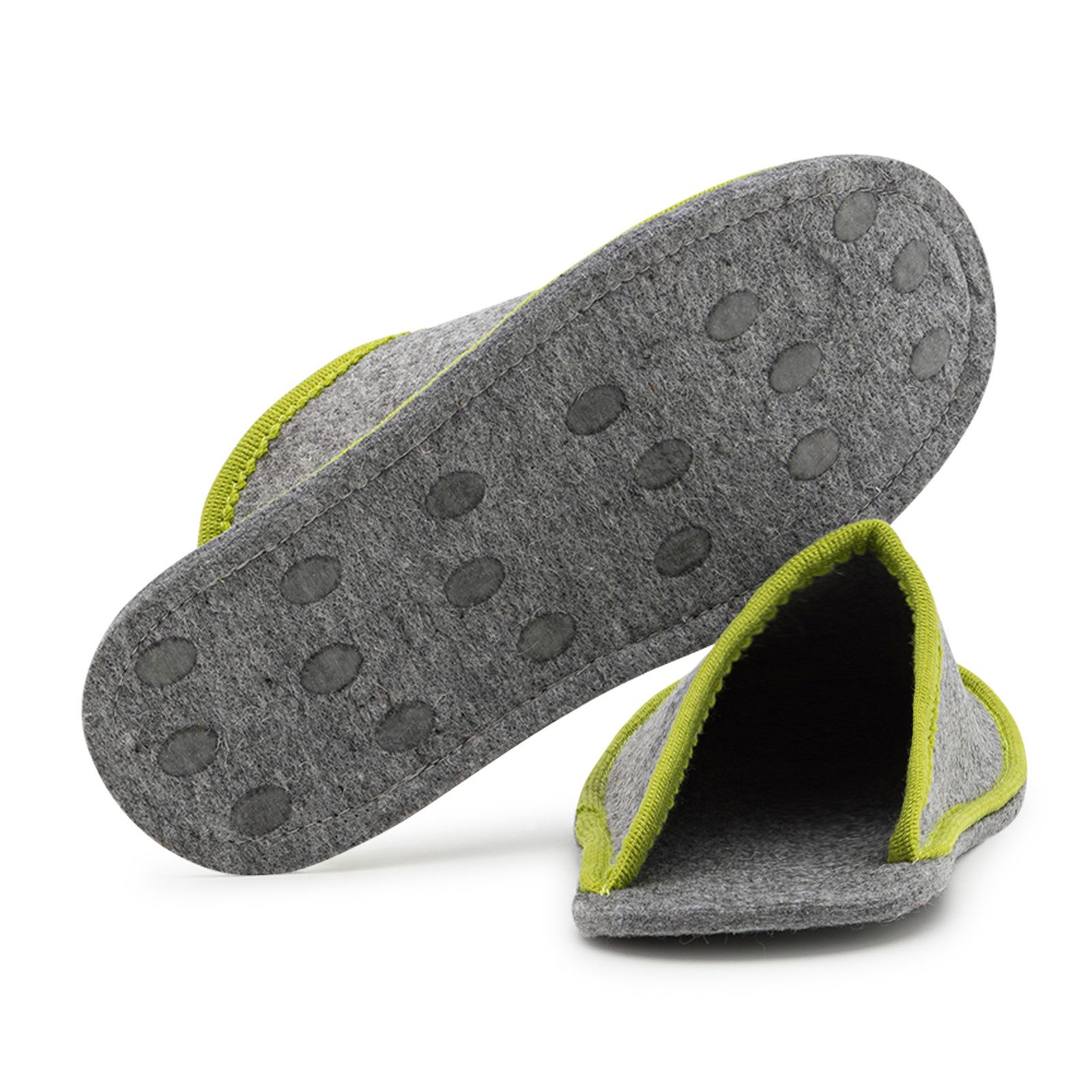 Pantoffelmann Gästepantoffel Walkfilz ABS-Sohle Herren Damen Hausschuh Filzpantoffel Pantoffel (1 Paar) Filzpantoffeln, Gästepantoffel besonders leicht – Bild 4 von 5