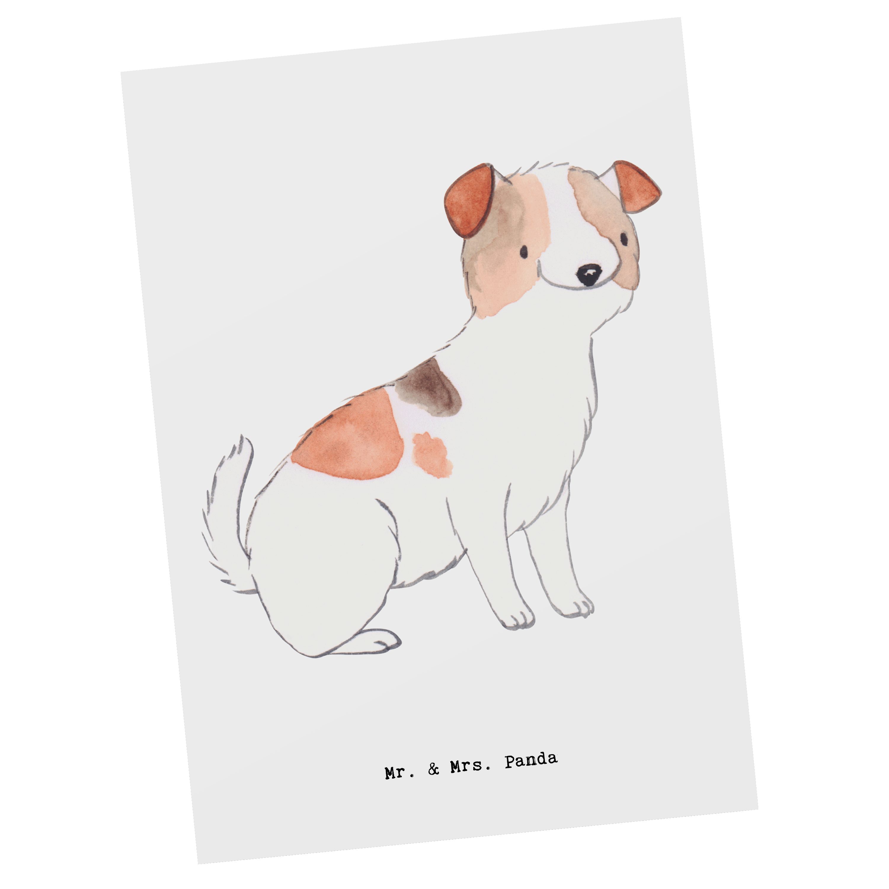Mr. & Mrs. Panda Postkarte Russell Weiß Terrier Geschenk, Geburtstag Tierfreund, - - Moment Jack