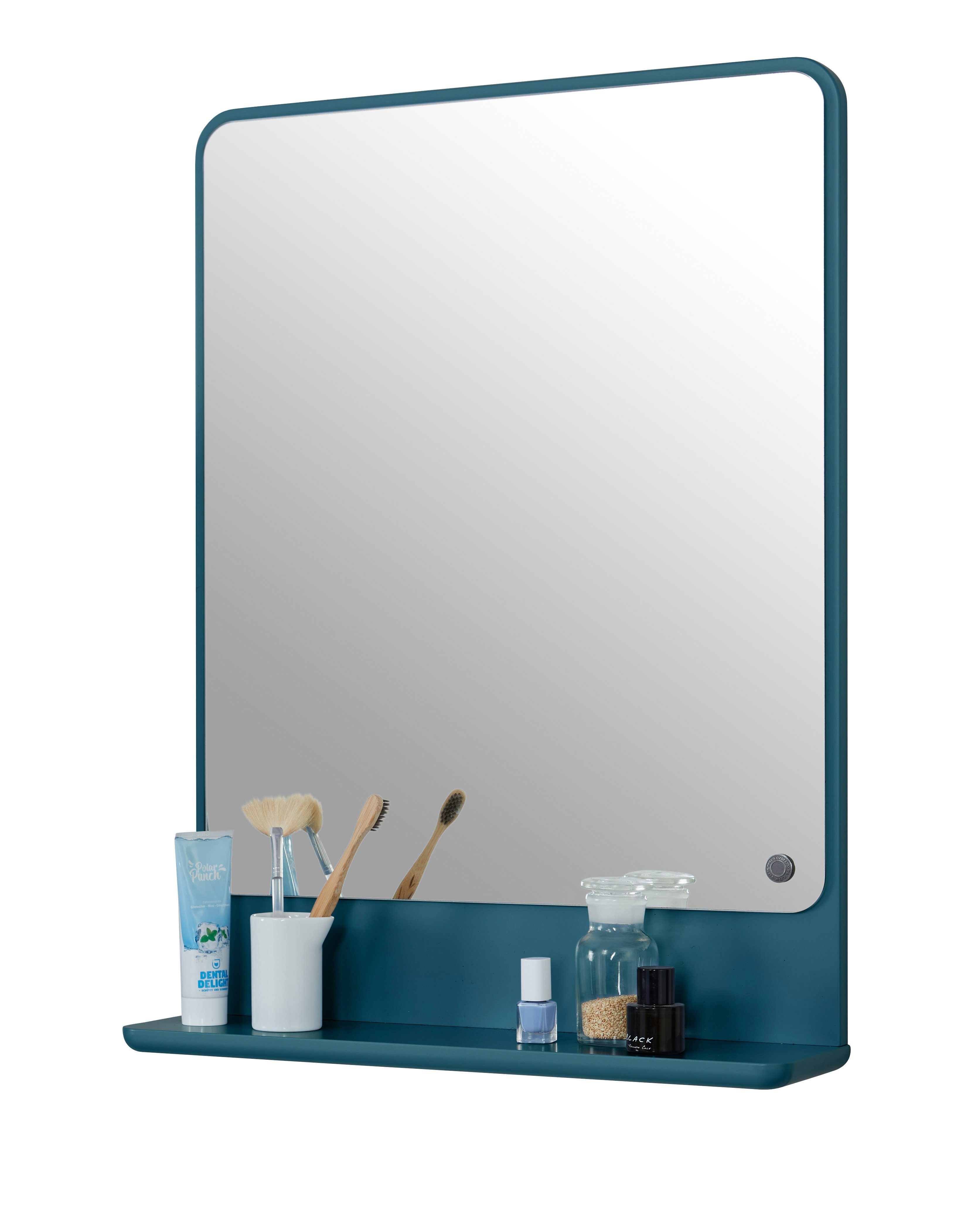 TOM TAILOR HOME Badspiegel COLOR BATH Spiegelelement - in vielen schönen Farben - 70 x 52 x 13 cm, hochwertig lackiertes MDF, gerundete Kanten petrol023