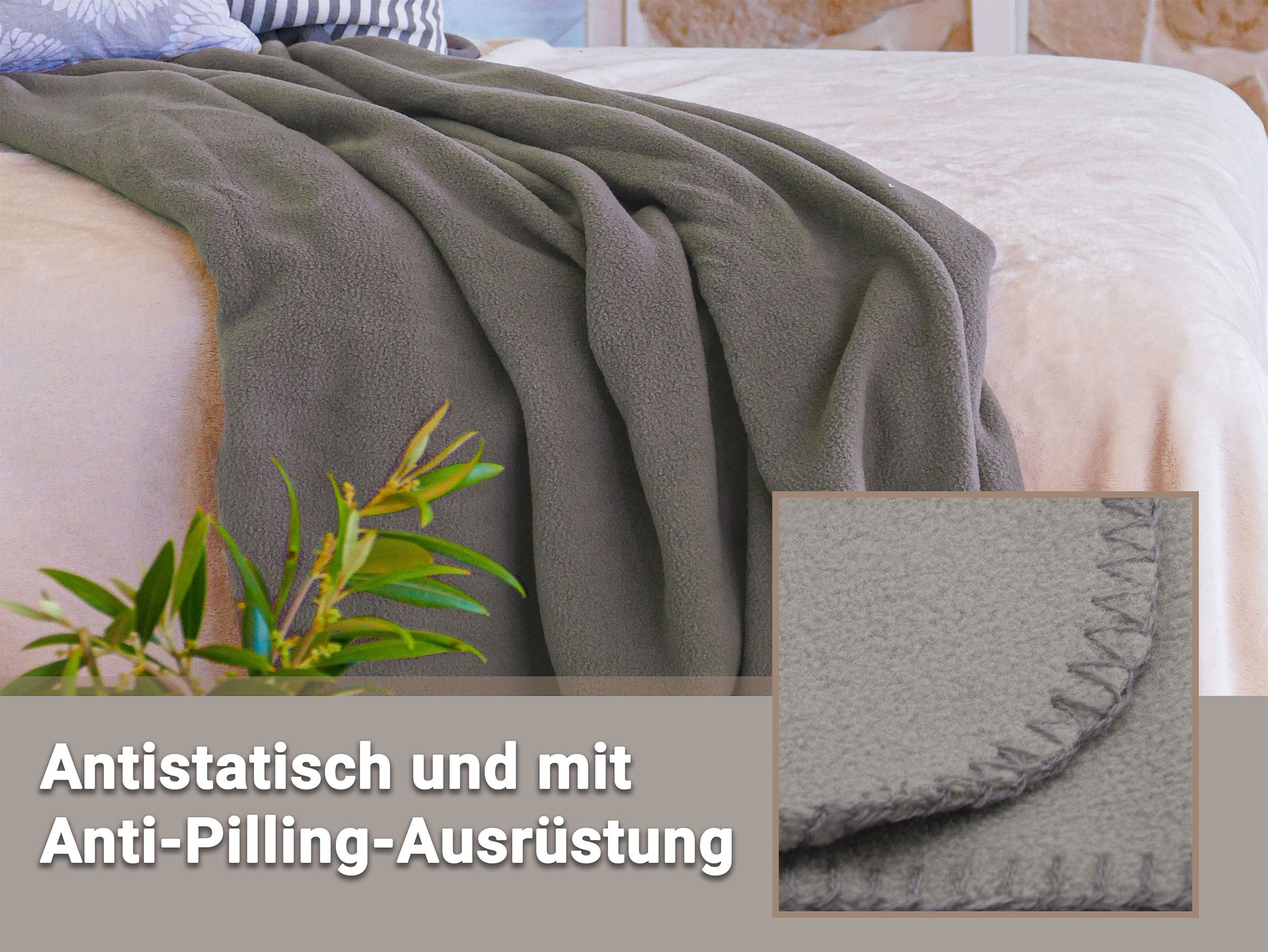 Wohndecke, ZOLLNER, 130 x 170 cm, 100% Polyester, waschbar bis 95 °C günstig online kaufen