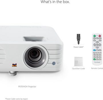 Viewsonic PX701HDH 3D Heimkino DLP Portabler Projektor (3500 lm, 1920 x 1080 px, Full-HD, 2x HDMI 10 Watt Lautsprecher, 1.1x optischer)