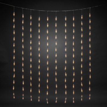 KONSTSMIDE LED-Lichtervorhang Weihnachtsdeko aussen, 140 warm weiße Dioden