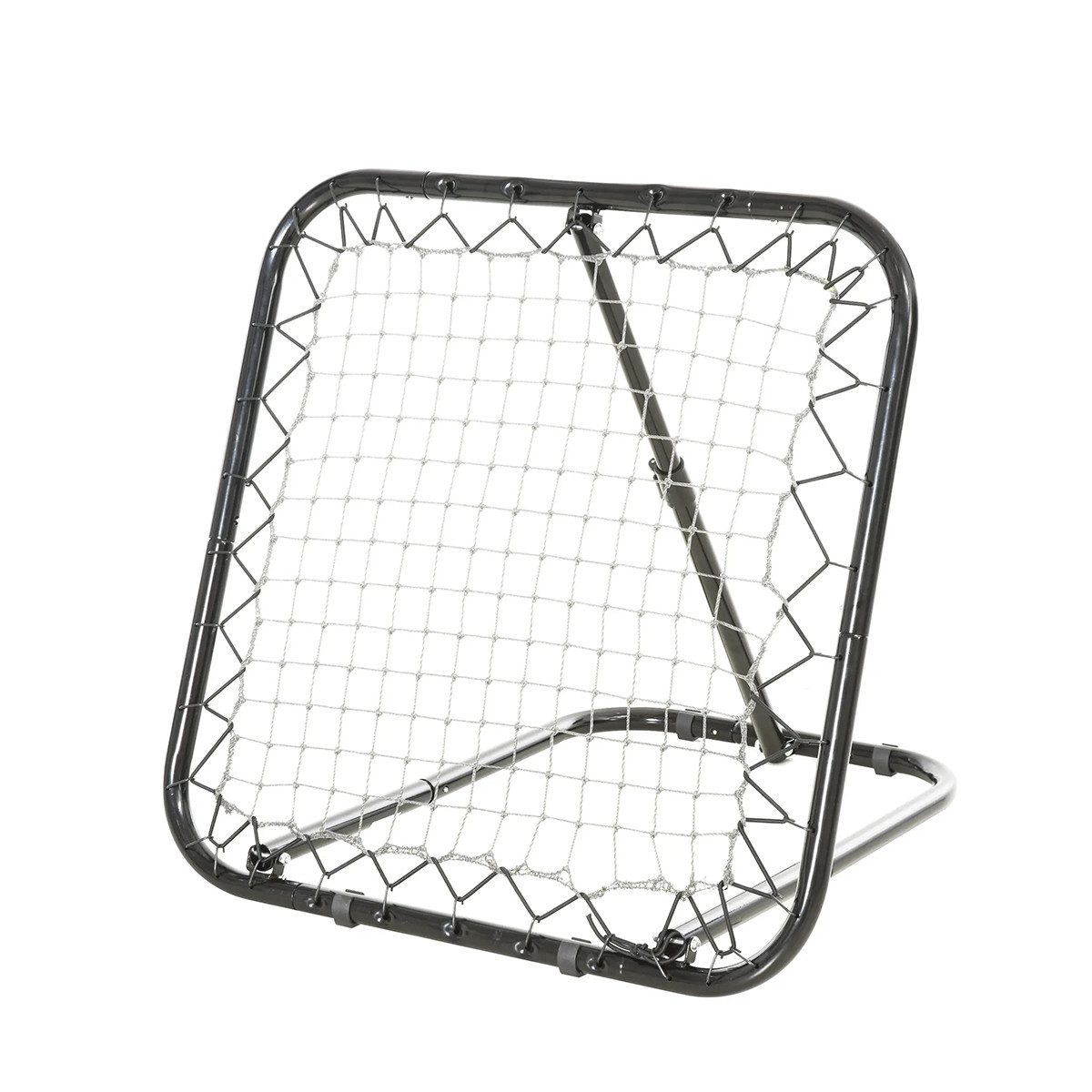 XDeer Ballwand Fußball Rebounder mit Heringen Verstellbar in 5 Stufen Tragbar, Klappbar Kickback Tor Rückprallwand Netz Schwarz