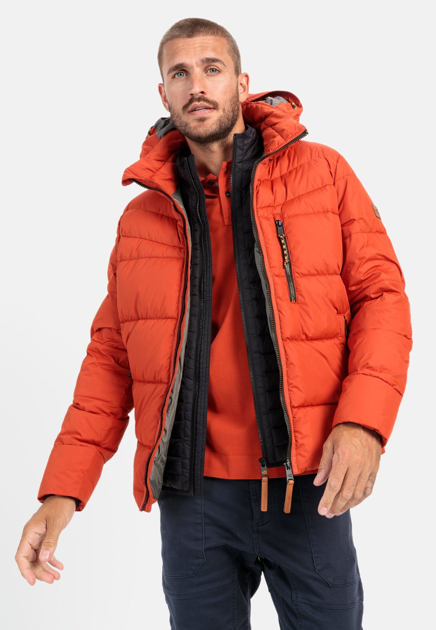 camel active Poloshirt aus zertifiziertem Organic Cotton Shirts_Langarm-Poloshirt