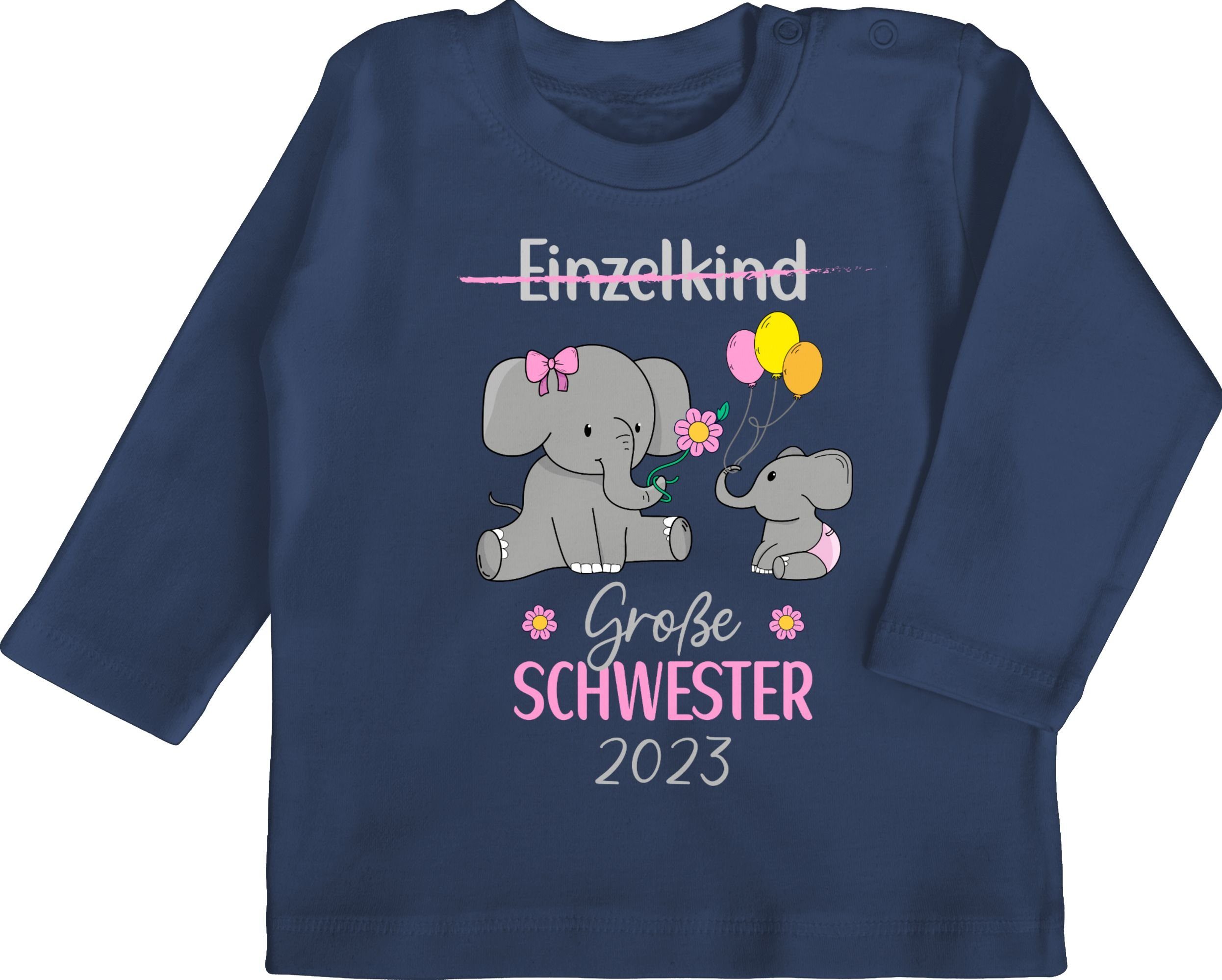 Shirtracer TShirt Ich bin jetzt große Schwester Geburt Einzelkind