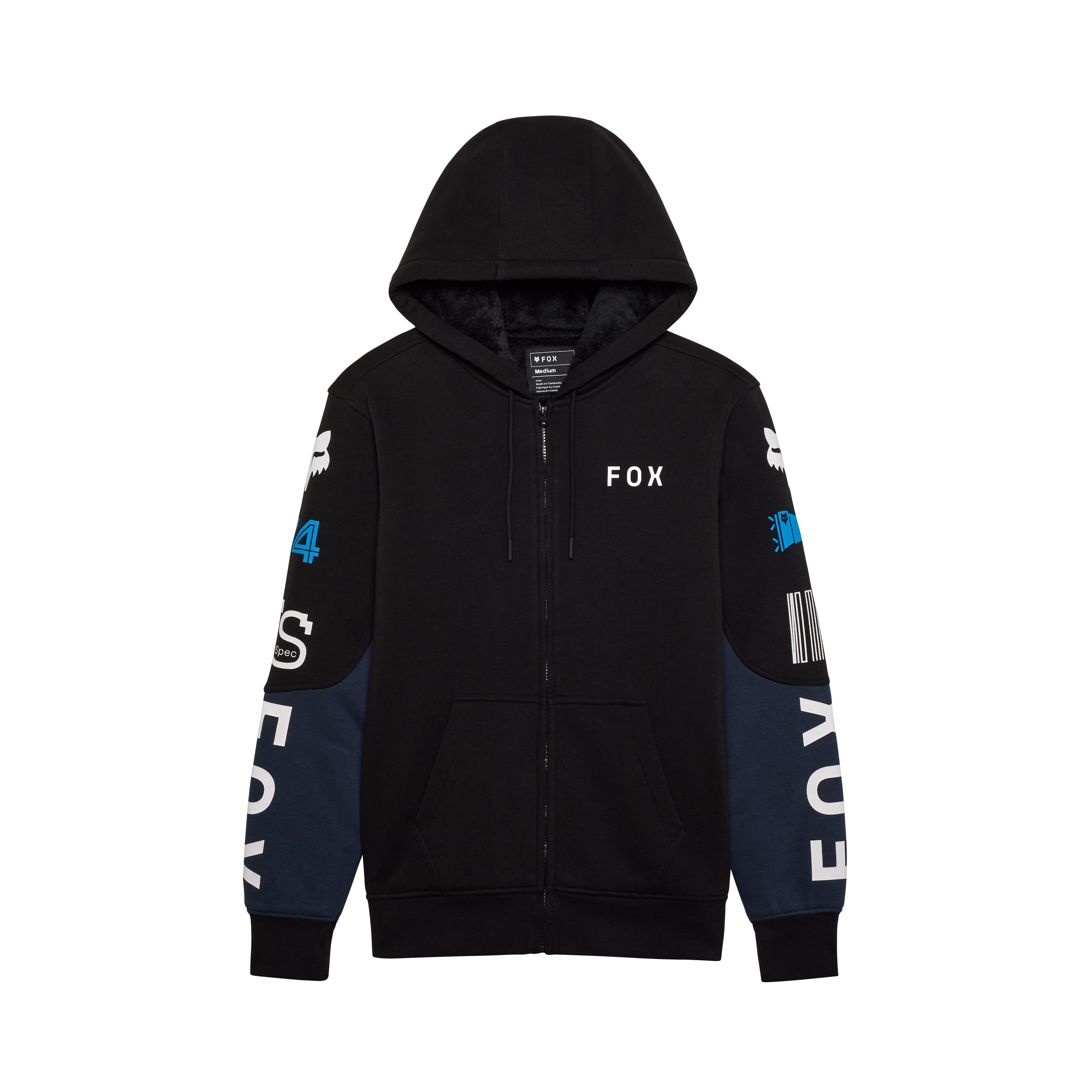 Fox Racing Kapuzenpullover Fox Kapuzenjacke RS Blocked Sasquatch Schwarz
