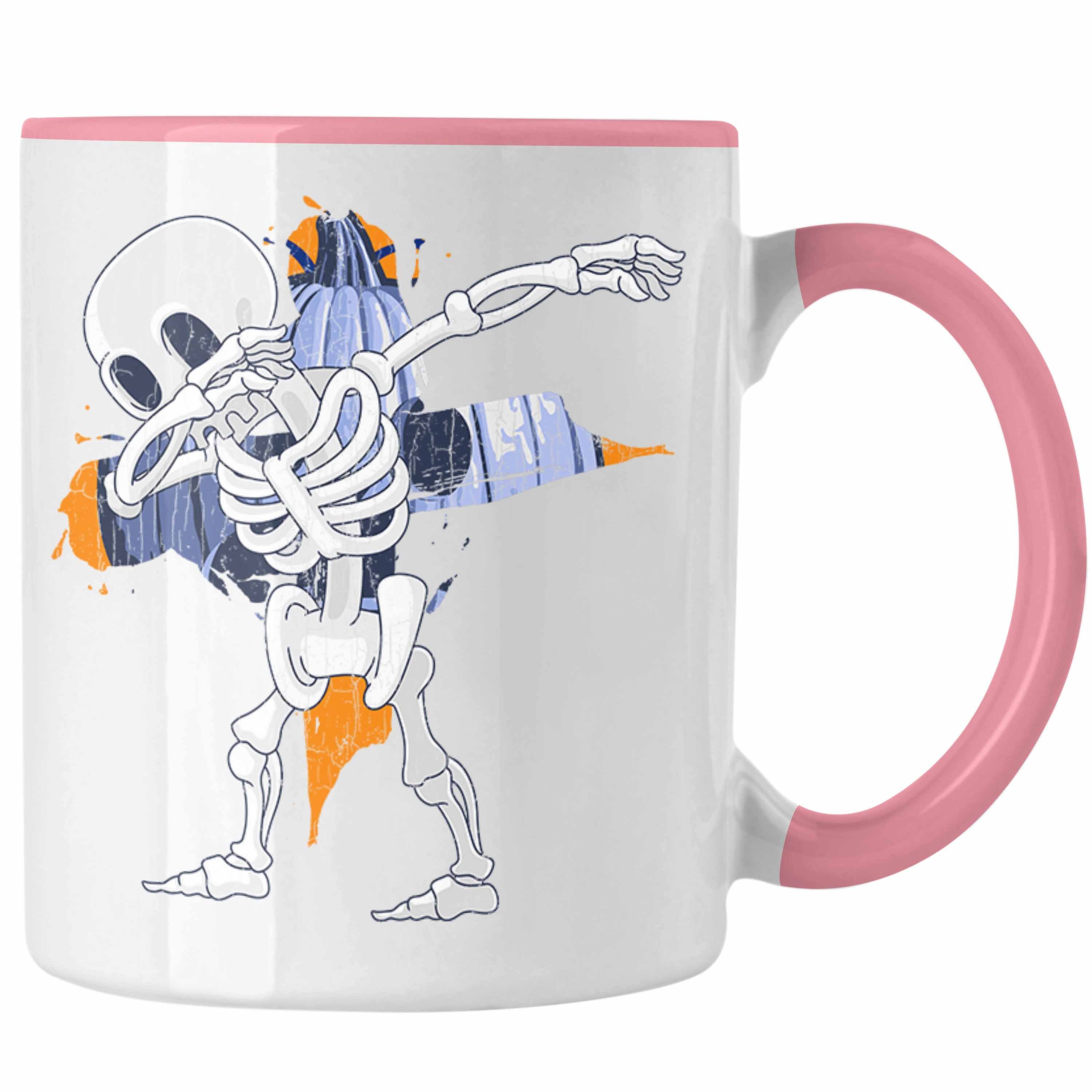 Becher Skelet Rosa Kürbis Trendation Dabbing Halloween Tasse Tasse Dekoration
