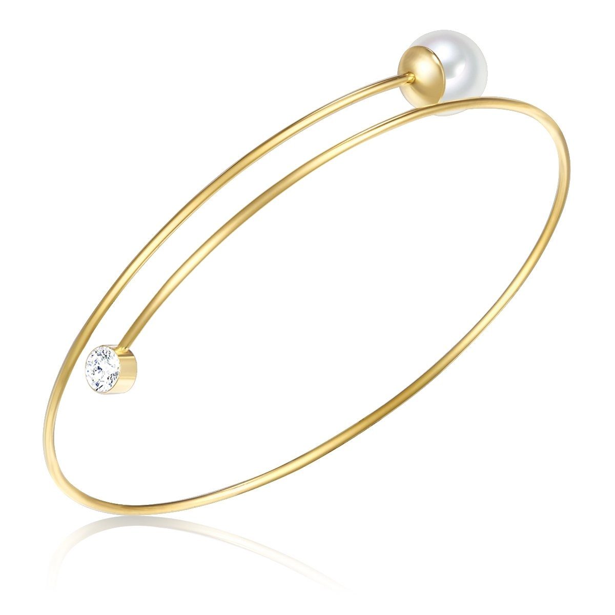 Lulu & Jane Perlenarmband gelbgold, Messing günstig online kaufen