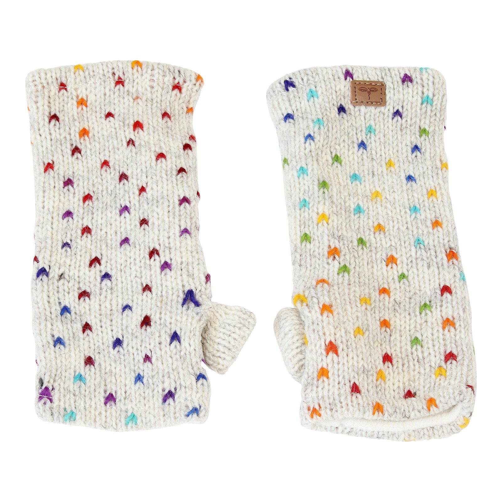 BUDDHA arts&more Armstulpen Gemusterte Pulswärmer mit Daumen Handarbeit aus günstig online kaufen