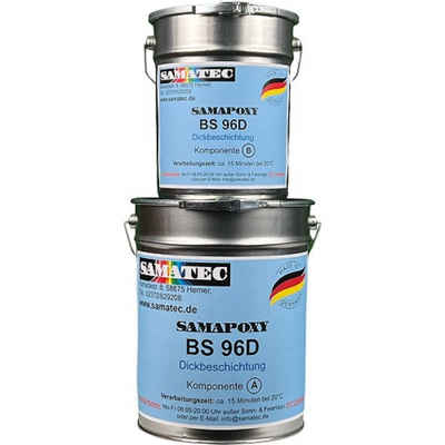 Samatec Harzfarbe Bodenbeschichtung BS96d Dickbeschichtung Bodenfarbe Garagenfarbe, hochbelastbar, weichmacherbeständig, rissüberbrückend, glänzend