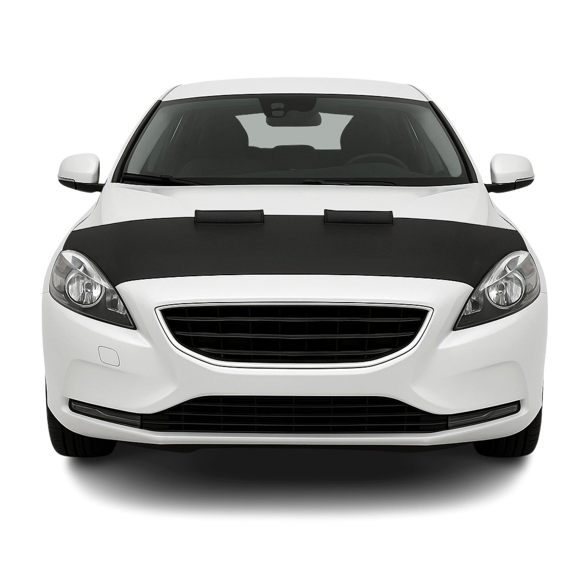 OMAC Frontstoßstange Haubenbra Bonnet Bra für Volvo V40 2012-2016 Schwarz Halb, 1-St., Haltbar